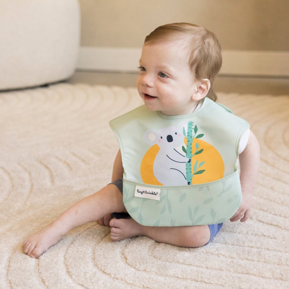 Tiny Twinkle - Mess-Proof Easy Bib - Koala Sage
