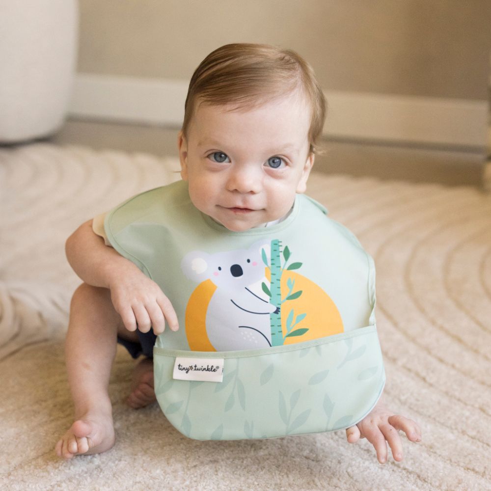 Tiny Twinkle - Mess-Proof Easy Bib - Koala Sage