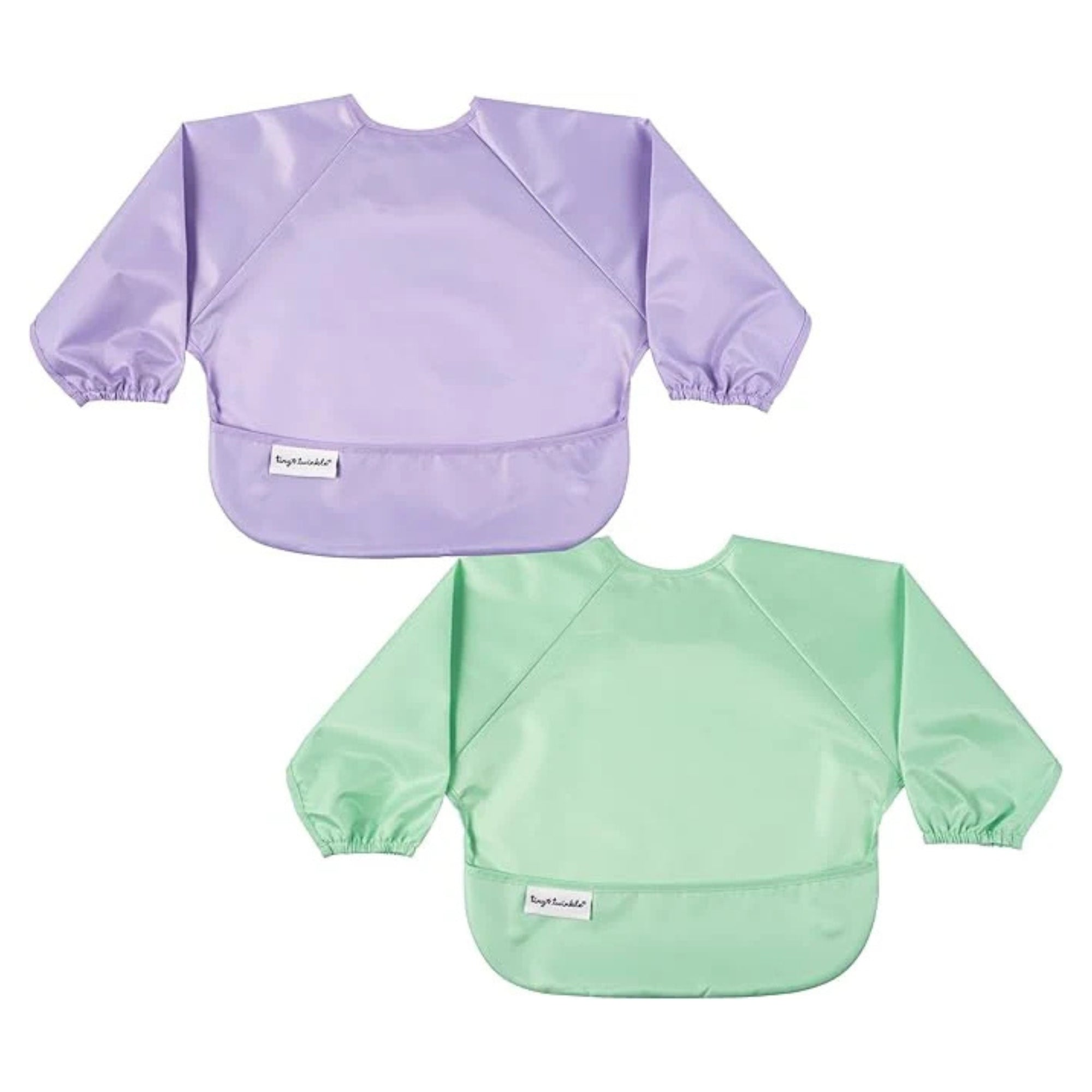 Tiny Twinkle - Mess-Proof Long Sleeve Bibs - 2 Pack Sets for Babies and Toddlers - Mermaid Set