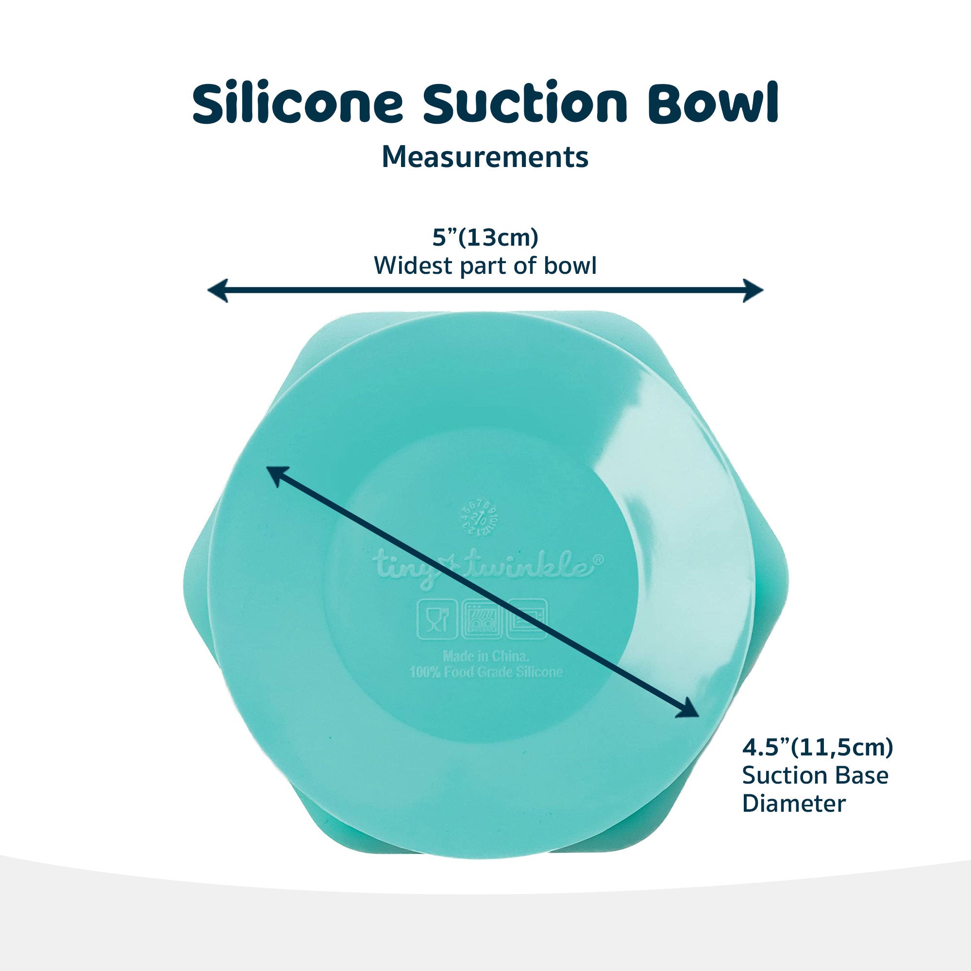 Tiny Twinkle - Silicone Suction Bowl and Lid Set - Mint