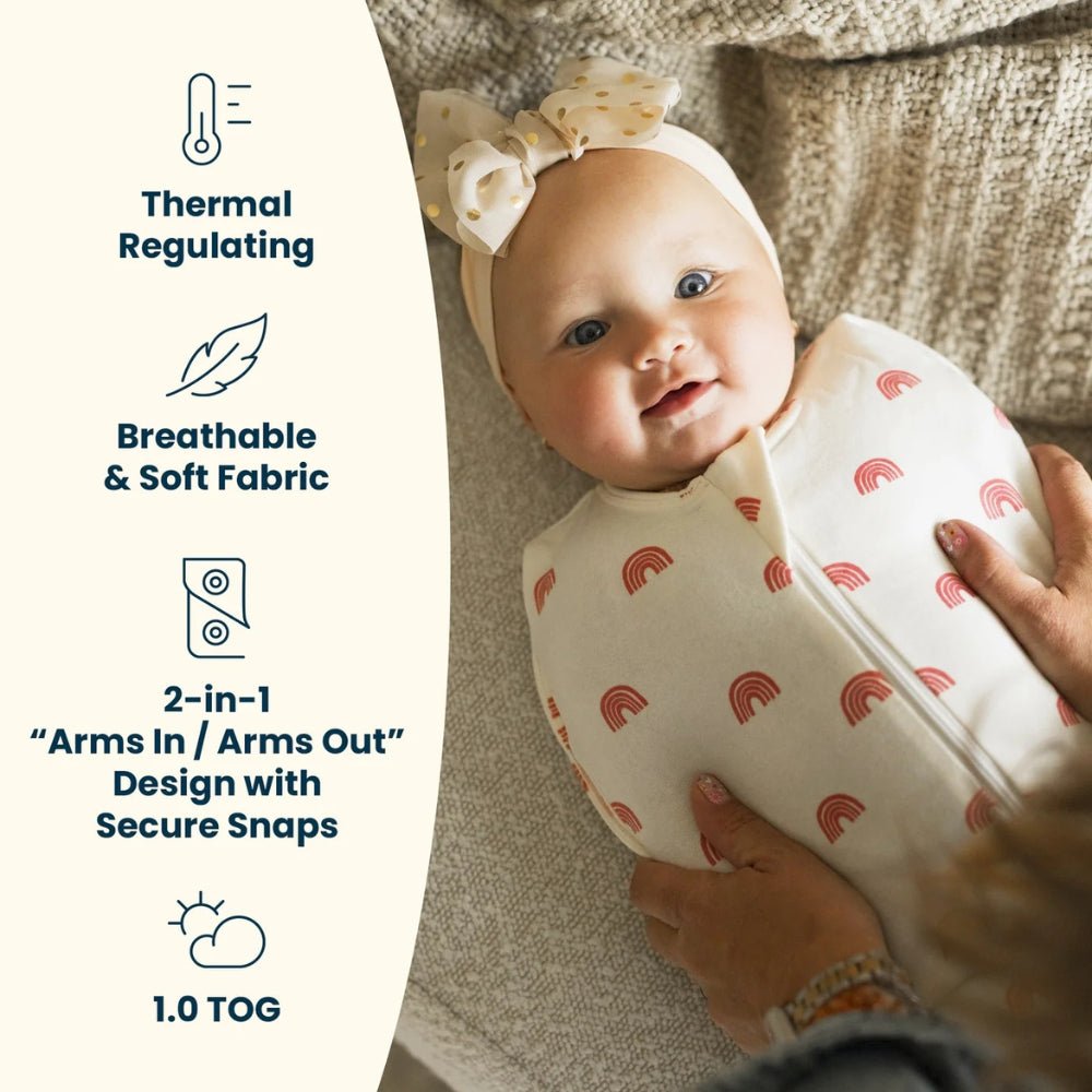 Tiny Twinkle - 2 - in - 1 Baby Sleep Bag - 1.0 TOG - Sage Checkers