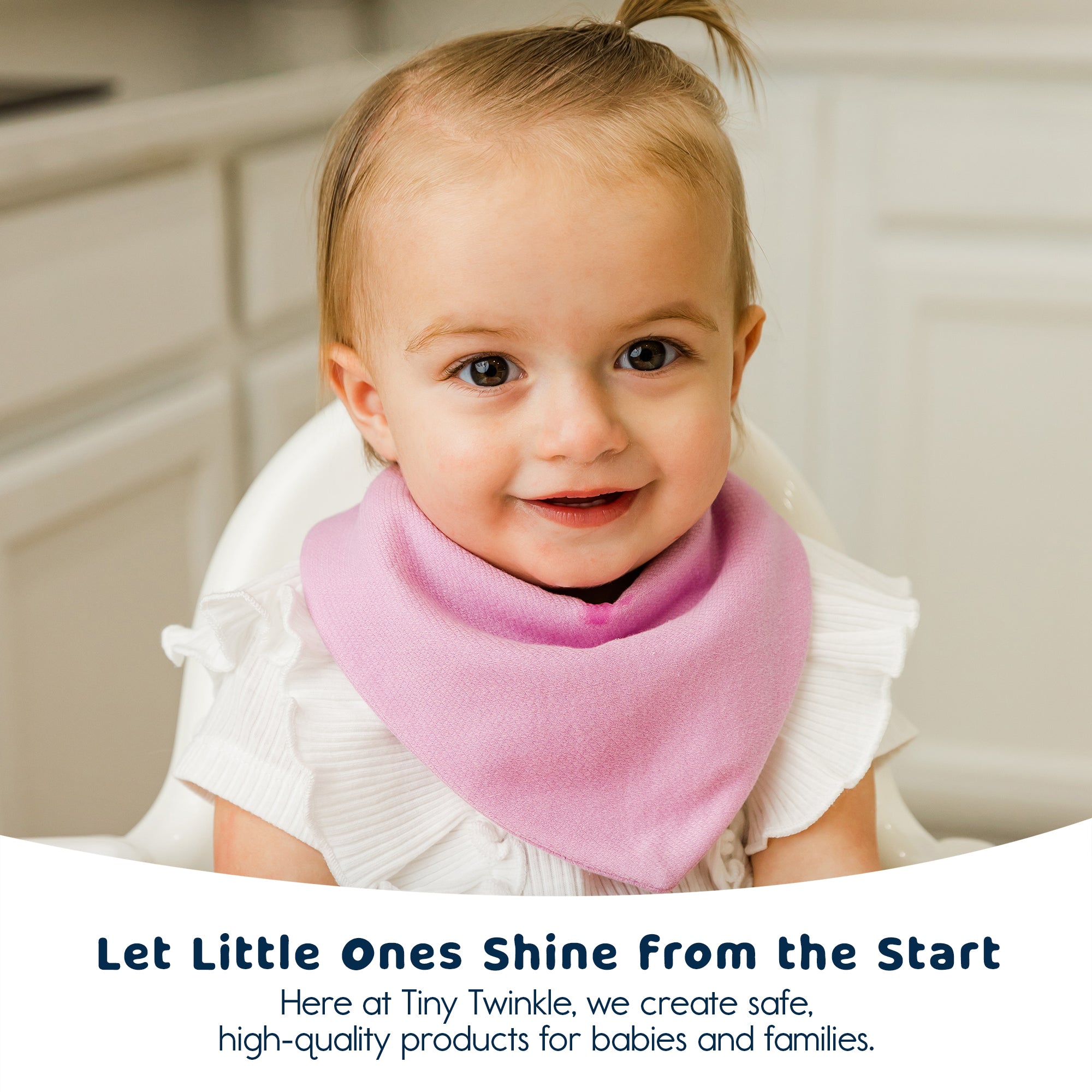 Tiny Twinkle - Kaffle® Bandana Bib 10 Pack - Pink & Brown