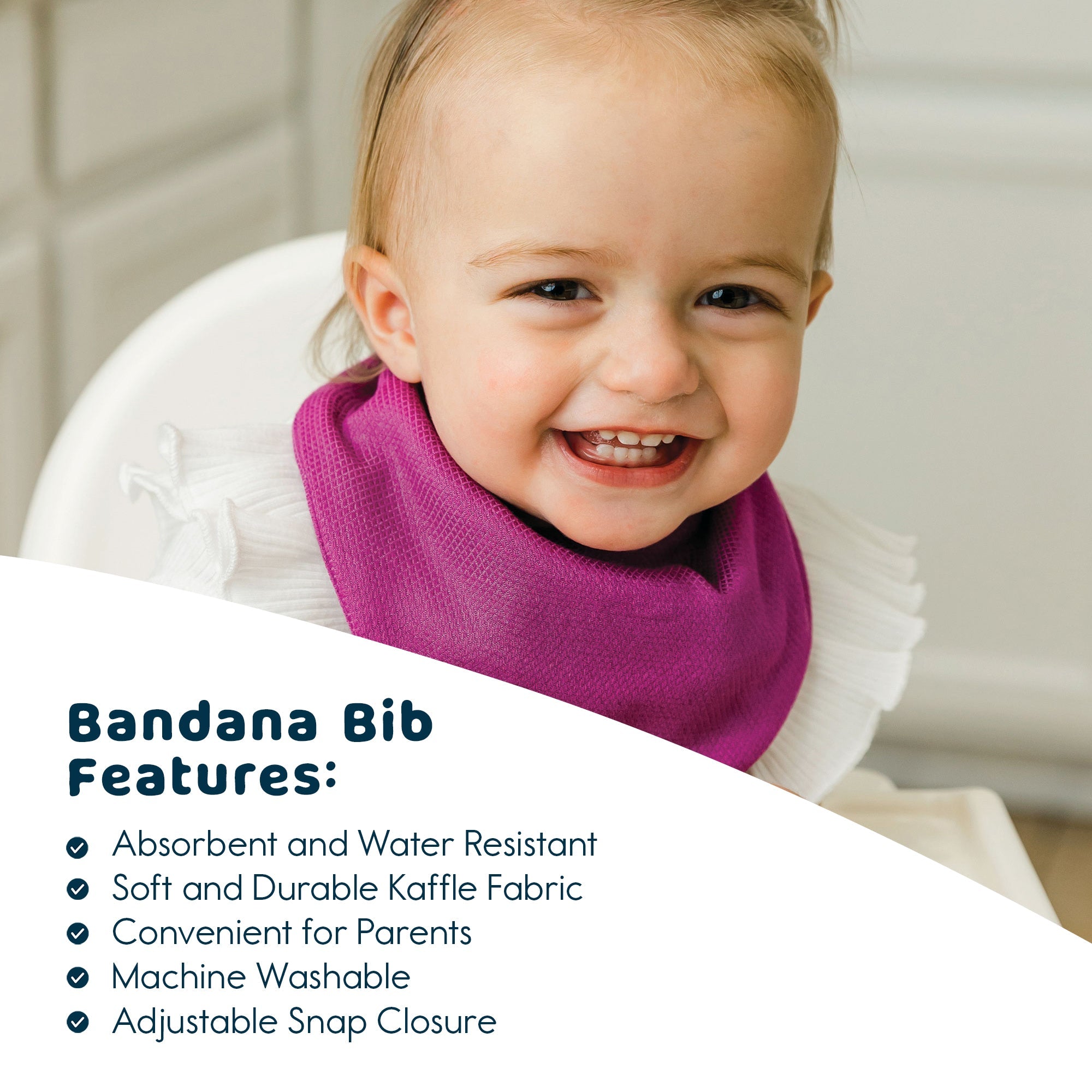 Tiny Twinkle - Kaffle® Bandana Bib 10 Pack - Pink & Brown