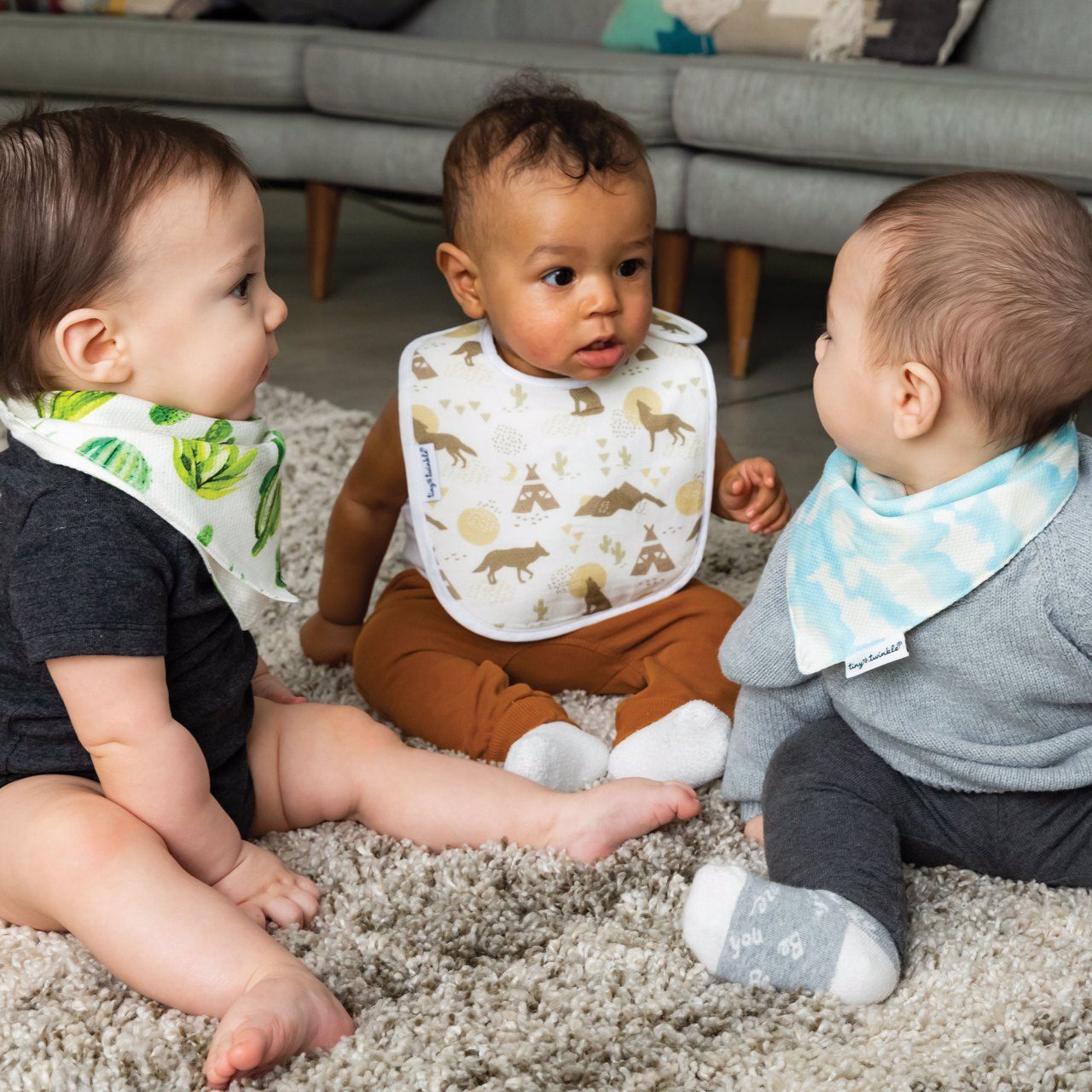 Tiny Twinkle - Kaffle® Feeder Bib - Cacti Set of 3