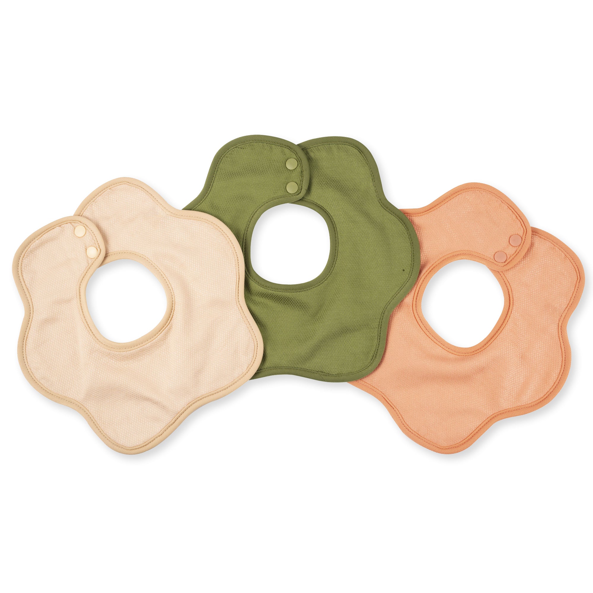 Tiny Twinkle - Kaffle® Roundabout Bib 3 Pack - Light Netural Set