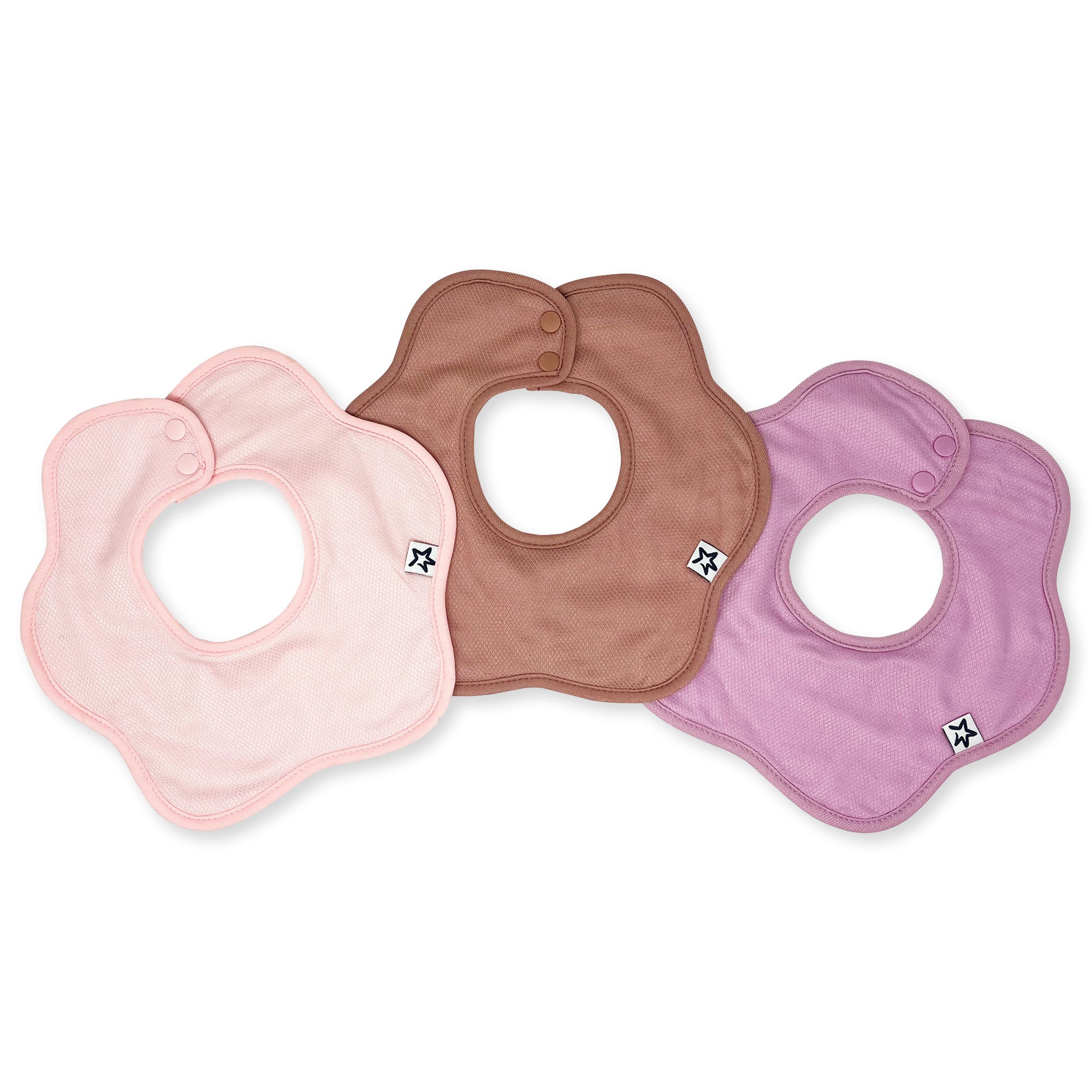 Tiny Twinkle - Kaffle® Roundabout Bib 3 Pack - Pink Set