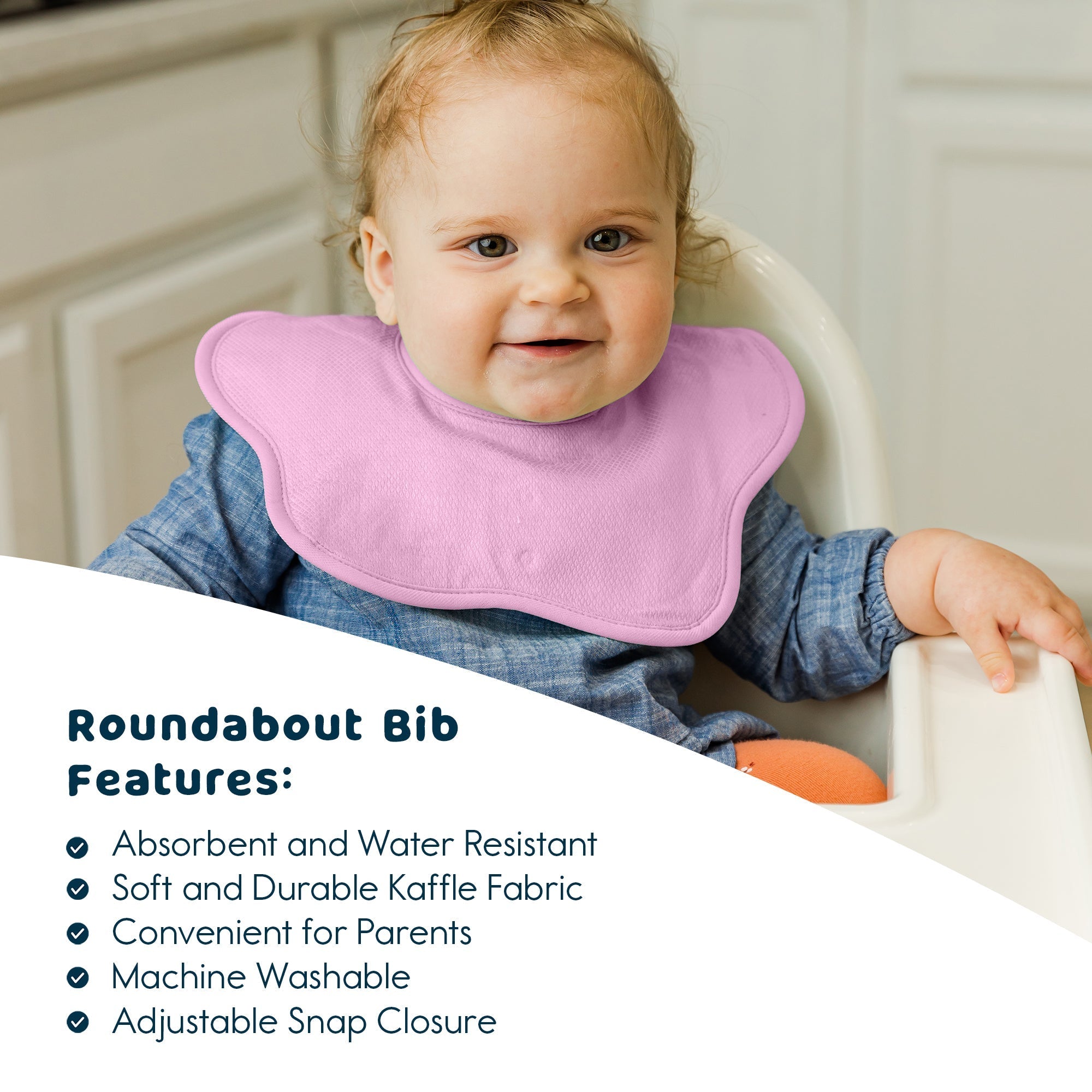 Tiny Twinkle - Kaffle® Roundabout Bib 3 Pack - Pink Set