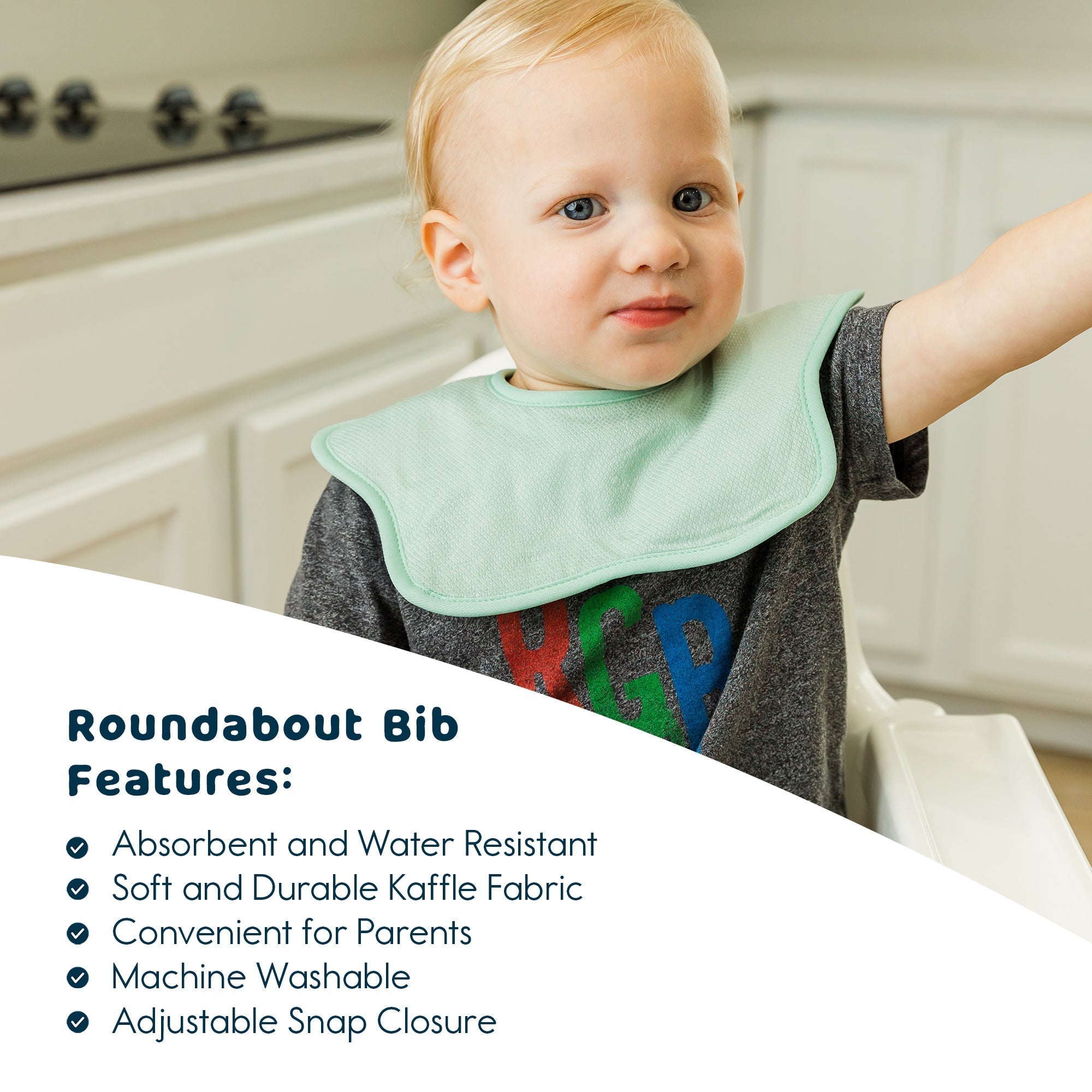 Tiny Twinkle - Kaffle® Roundabout Bib 3 Pack - Slate Set