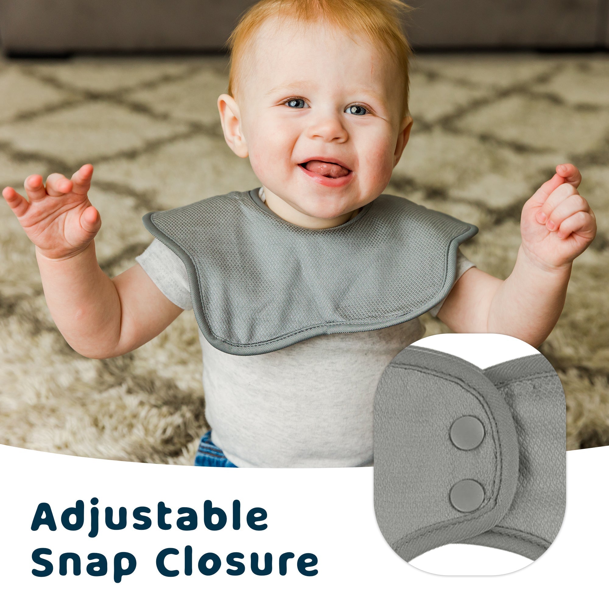 Tiny Twinkle - Kaffle® Roundabout Bib 3 Pack - Slate Set