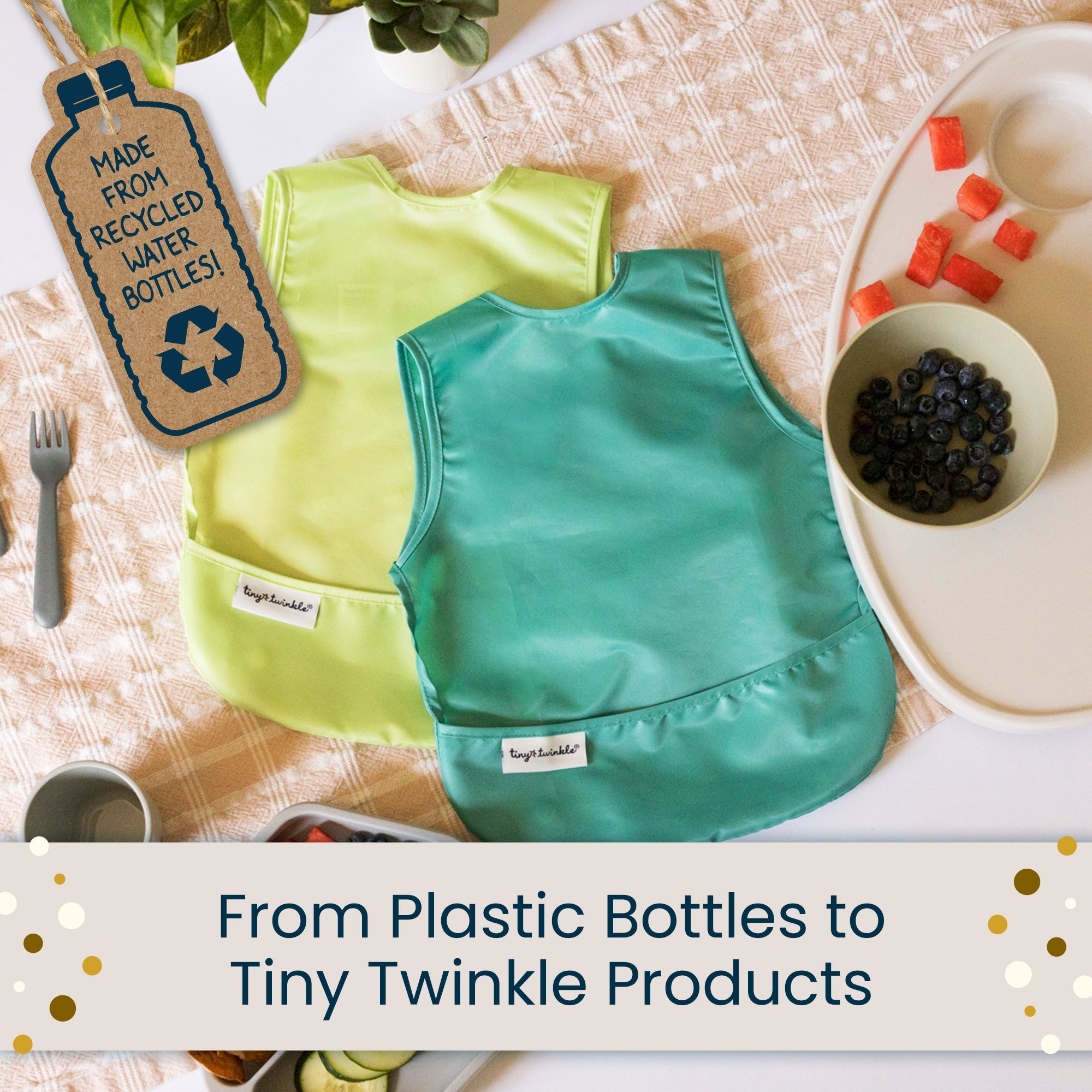 Tiny Twinkle - Mess - Proof Apron Bib - Flutter