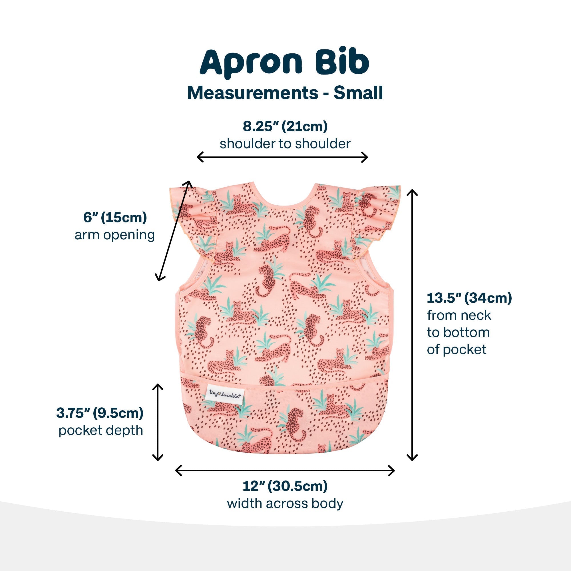 Tiny Twinkle - Mess - Proof Apron Bib - Leopard