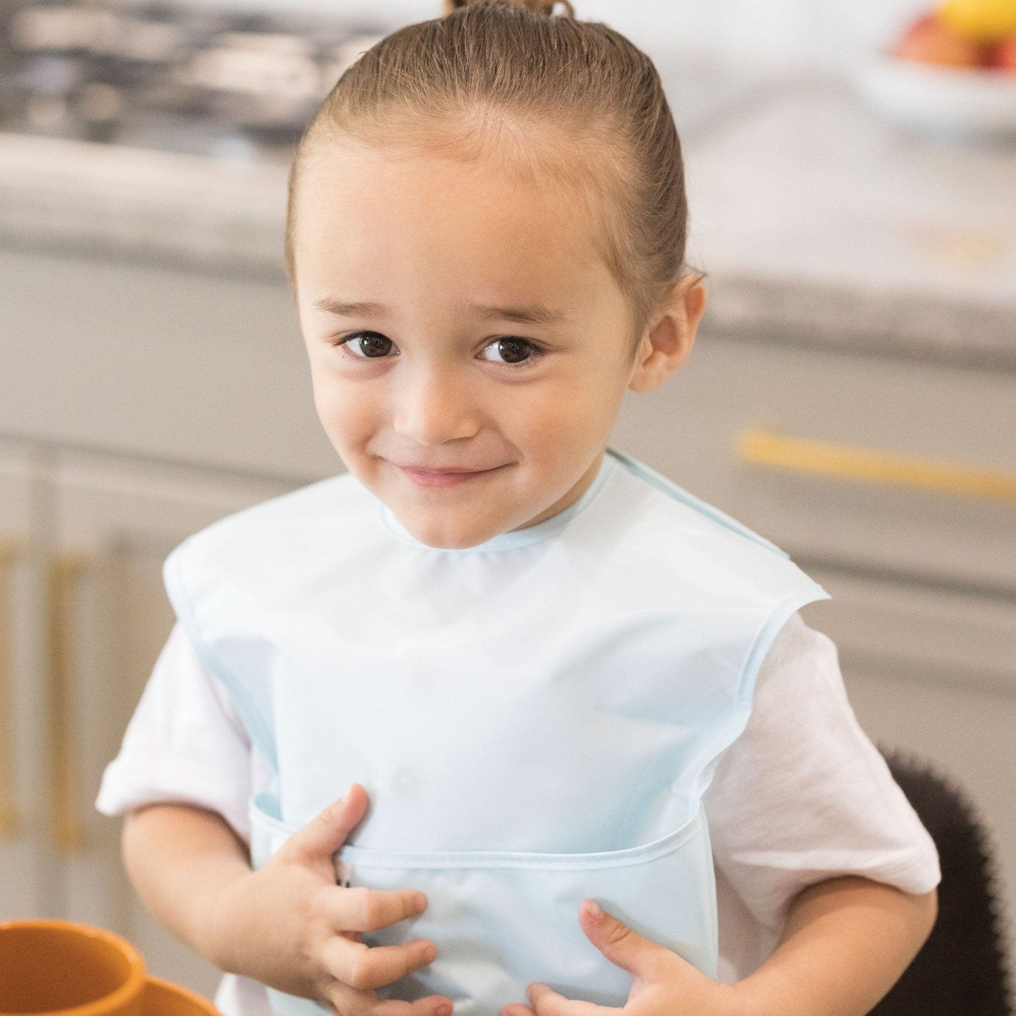 Tiny Twinkle - Mess - Proof Easy Bib 5 Pack - Pastel Beige, Grey, Yellow, Sage and Blue Set