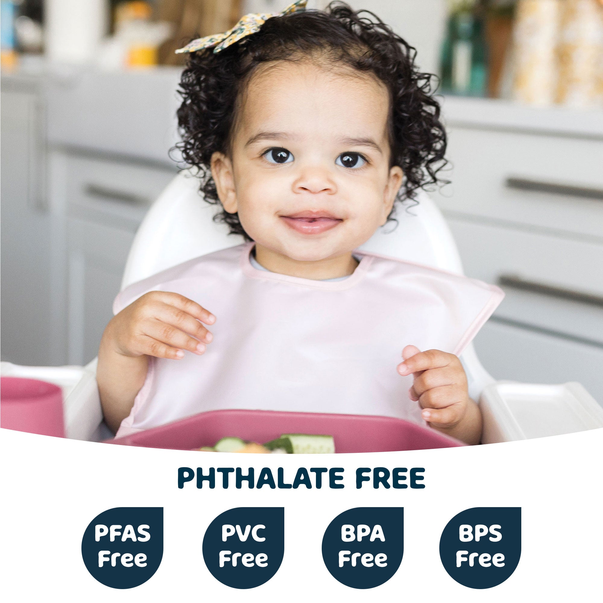 Tiny Twinkle - Mess - Proof Easy Bib 5 Pack - Pastel Pink, Coral, Beige & Lavender Set