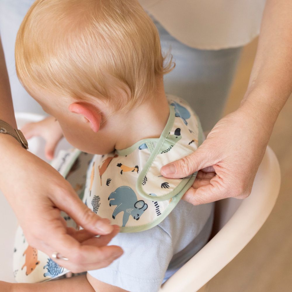 Tiny Twinkle - Mess - Proof Easy Bib - Aussie Animals Outback Sage