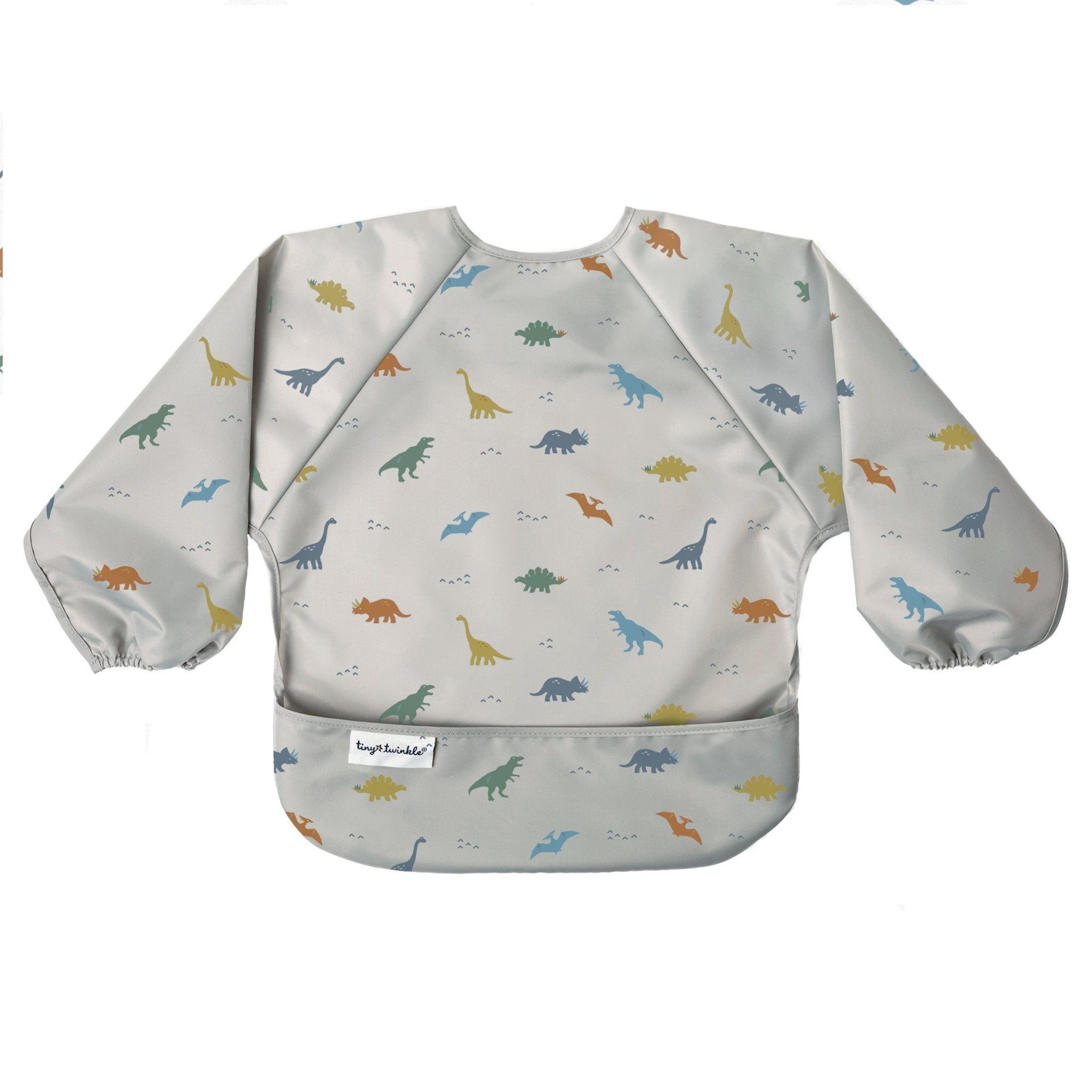 Tiny Twinkle - Mess - Proof Long Sleeve Bib - Dinosaur - Small/Large