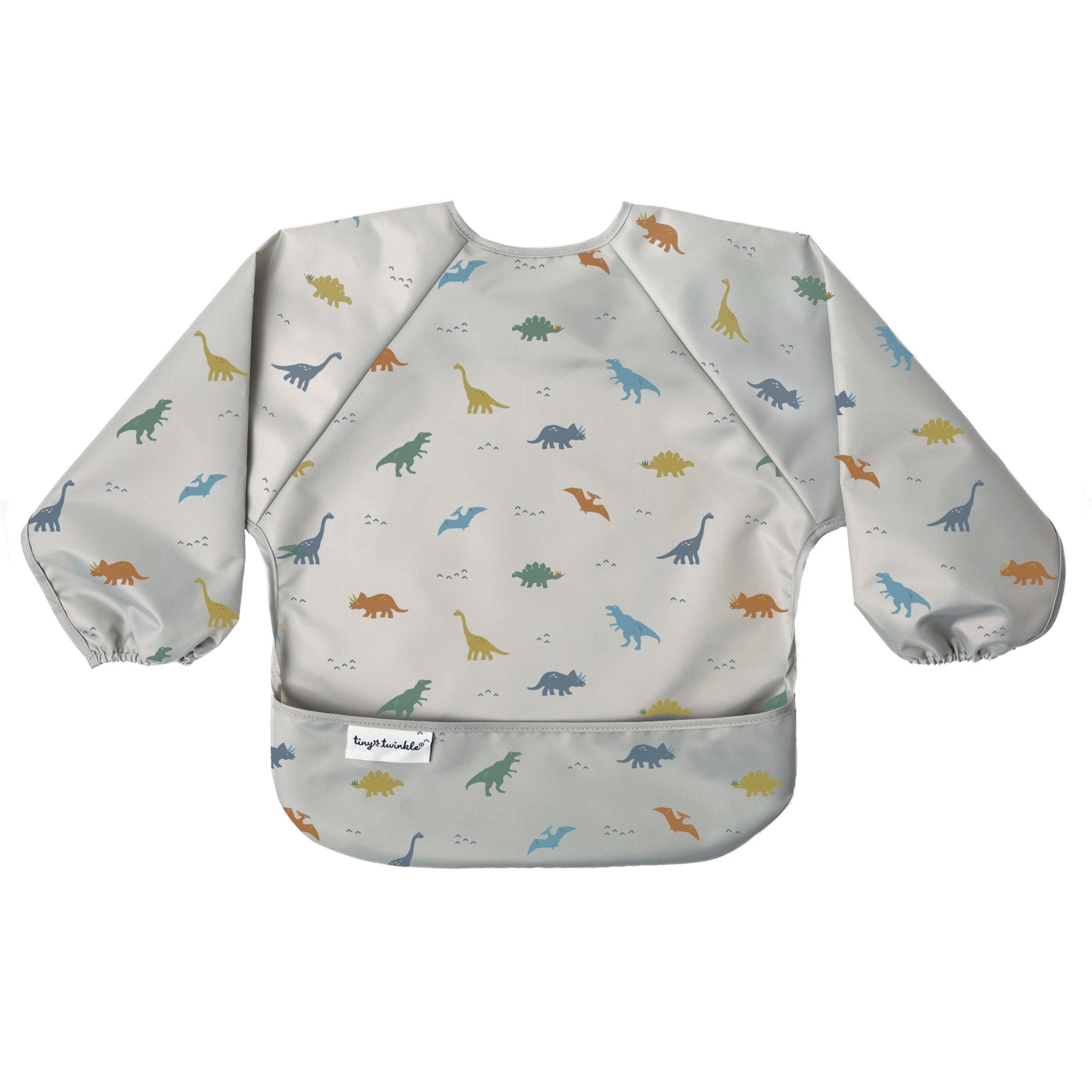 Tiny Twinkle - Mess - Proof Long Sleeve Bib - Dinosaur - Small/Large