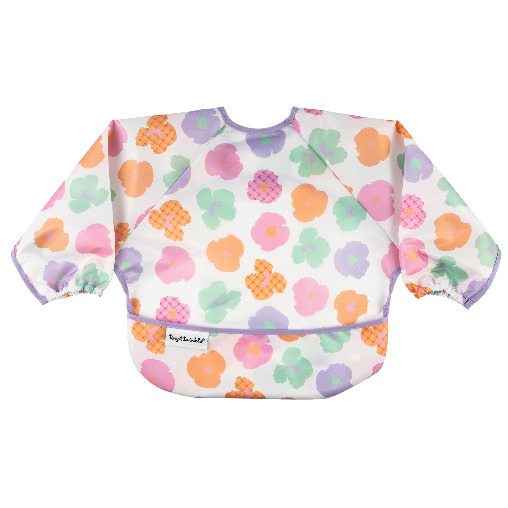 Tiny Twinkle - Mess - Proof Long Sleeve Bib - Floral Pop
