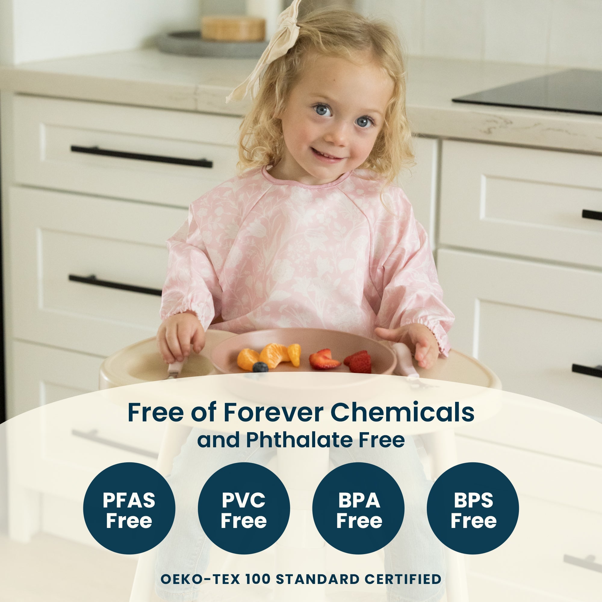 Tiny Twinkle - Mess - Proof Long Sleeve Bib - Flutter