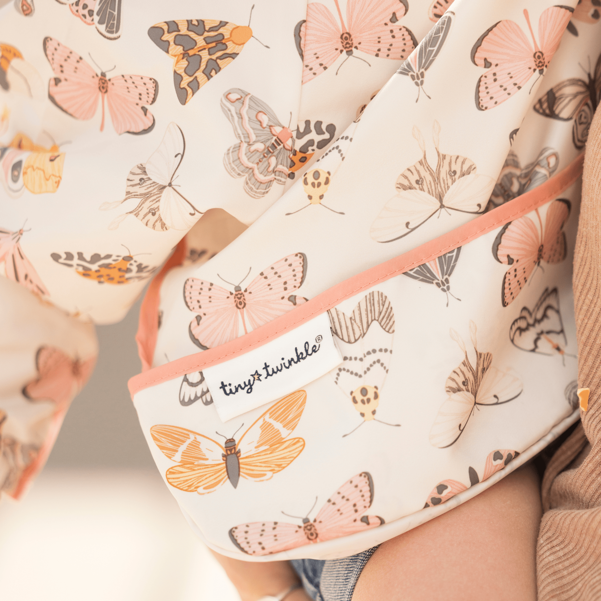 Tiny Twinkle - Mess - Proof Long Sleeve Bib - Flutter