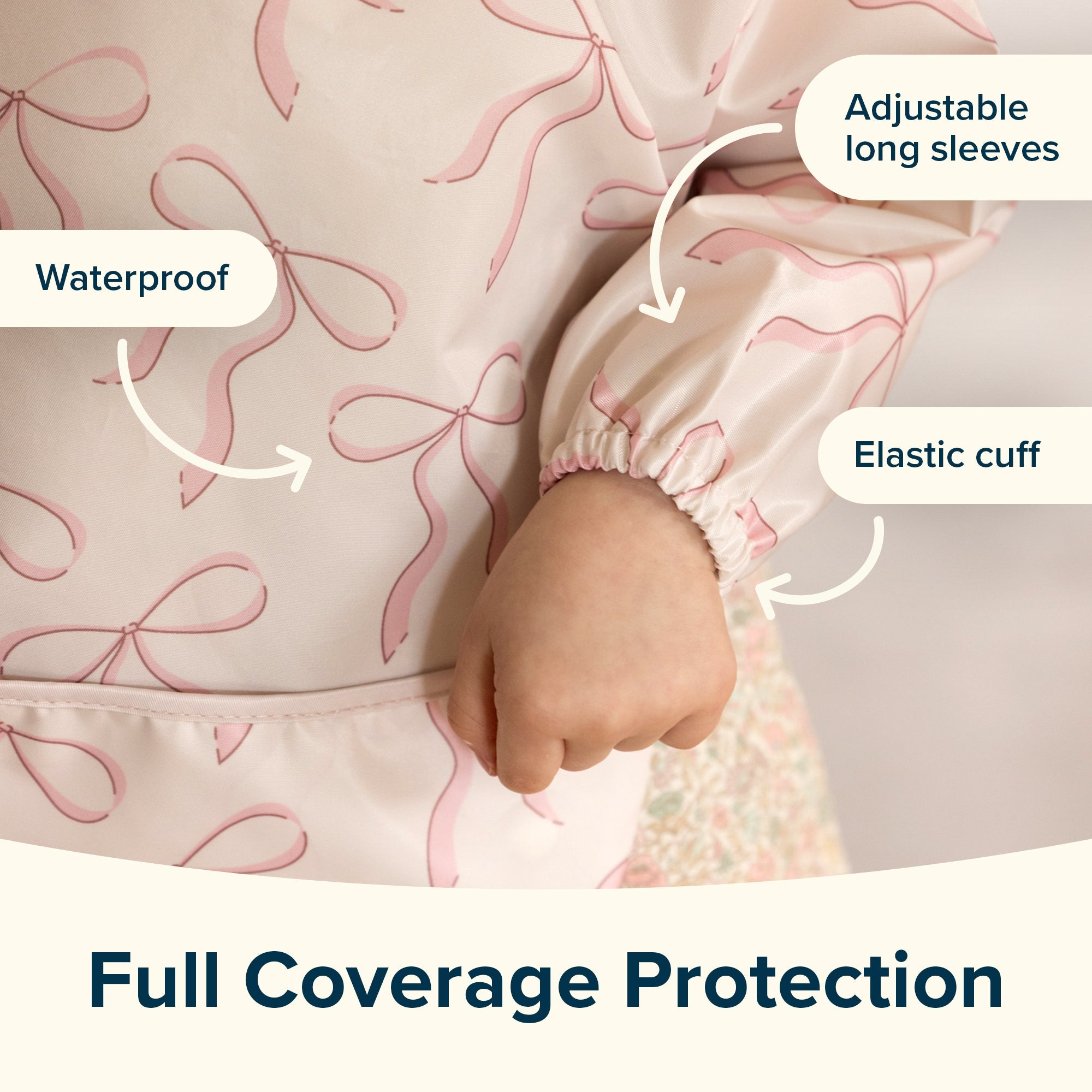 Tiny Twinkle - Mess - Proof Long Sleeve Bib - Flutter