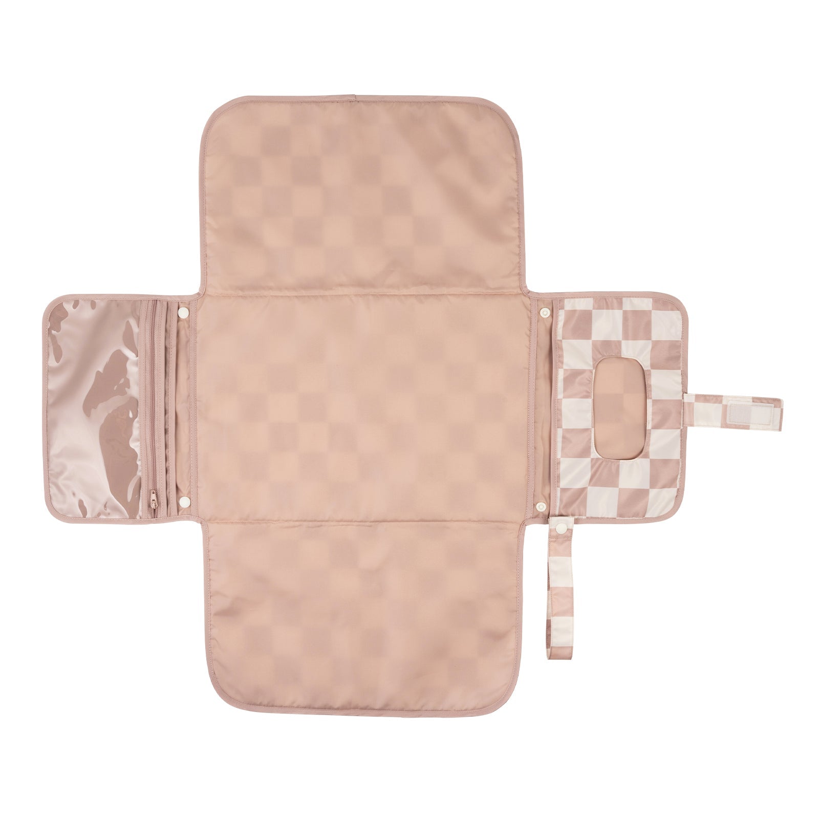Tiny Twinkle - Mess - Proof Portable Nappy Changing Pad - Beige Checkers