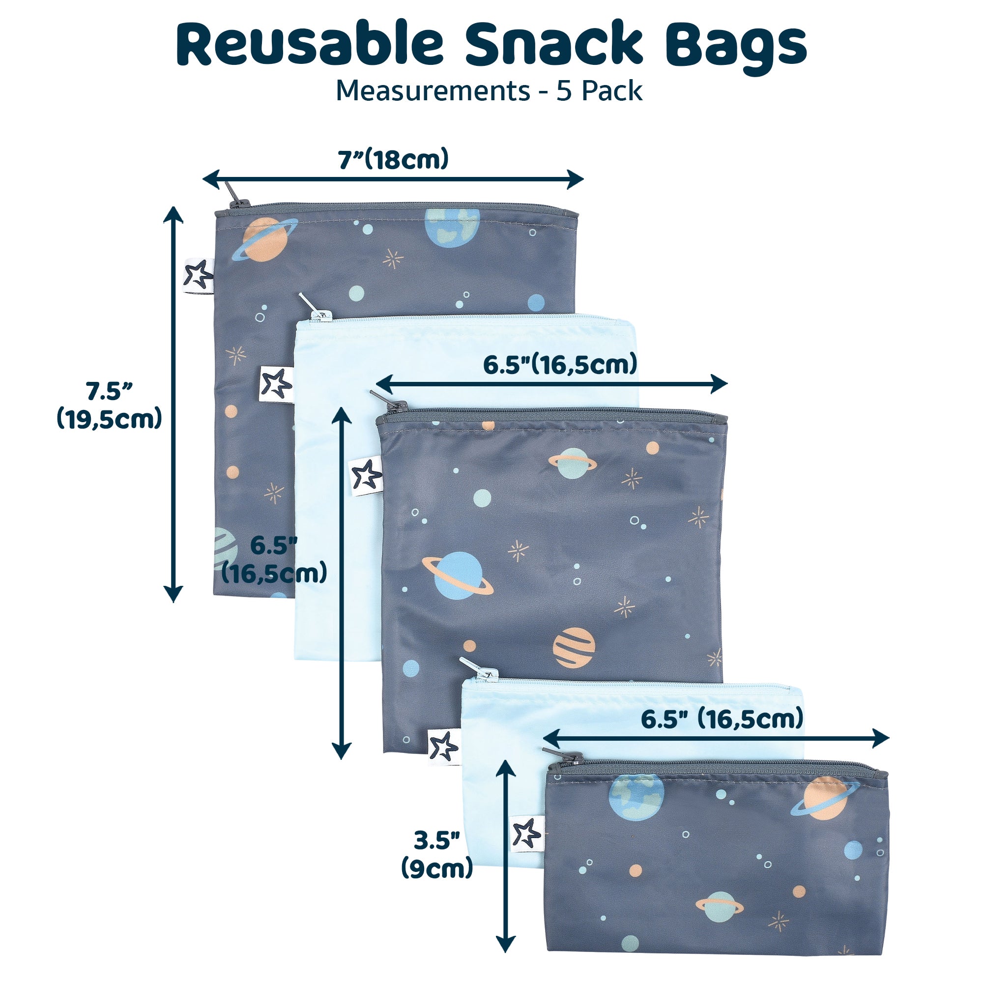 Tiny Twinkle - Mess - Proof Snack Bag 5 Pack - Leopard & Coral Colours