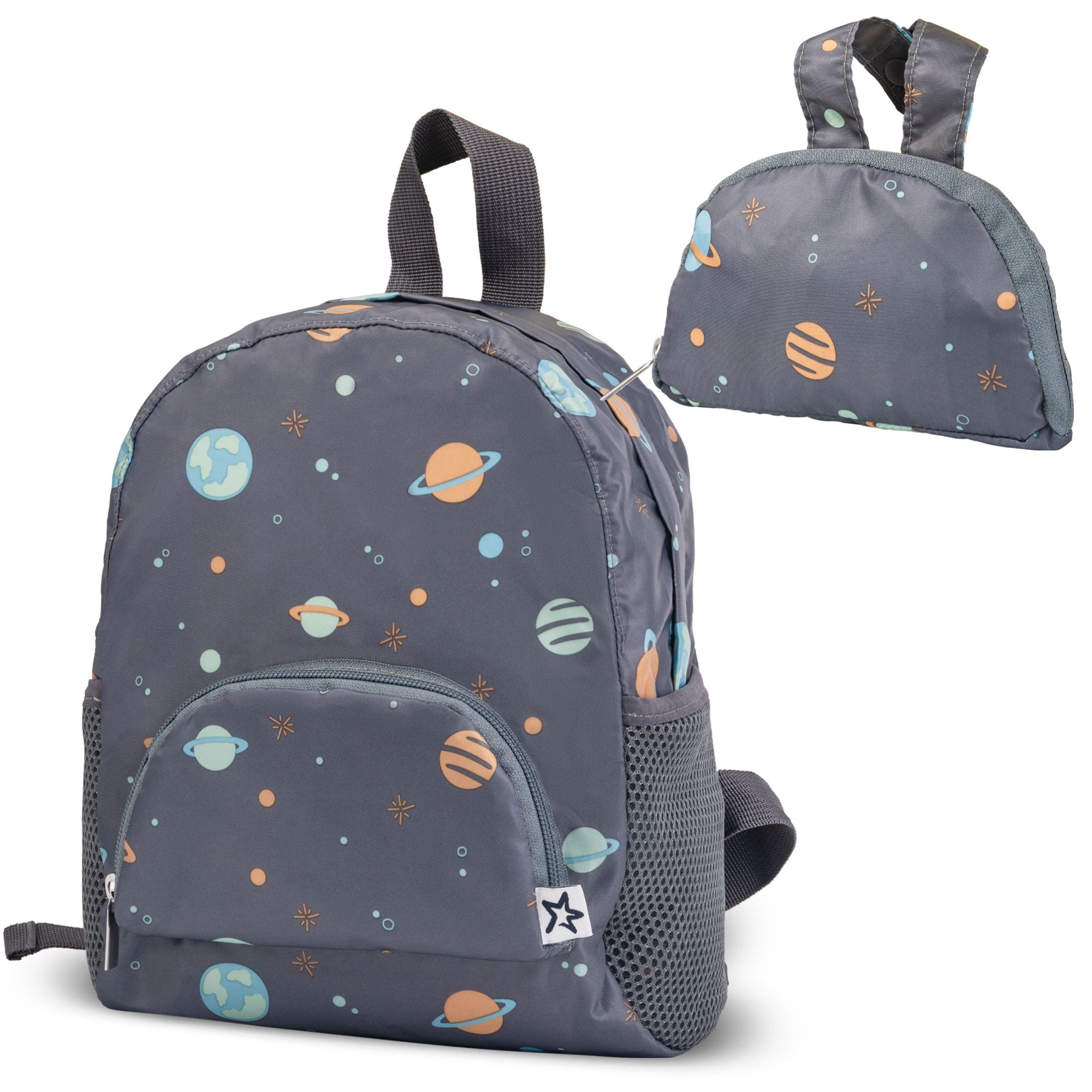 Tiny Twinkle - Mess - Proof Toddler Lightweight Backpack - Waterproof Closure & Easy Fold - Up Pouch - Multi Colours Available