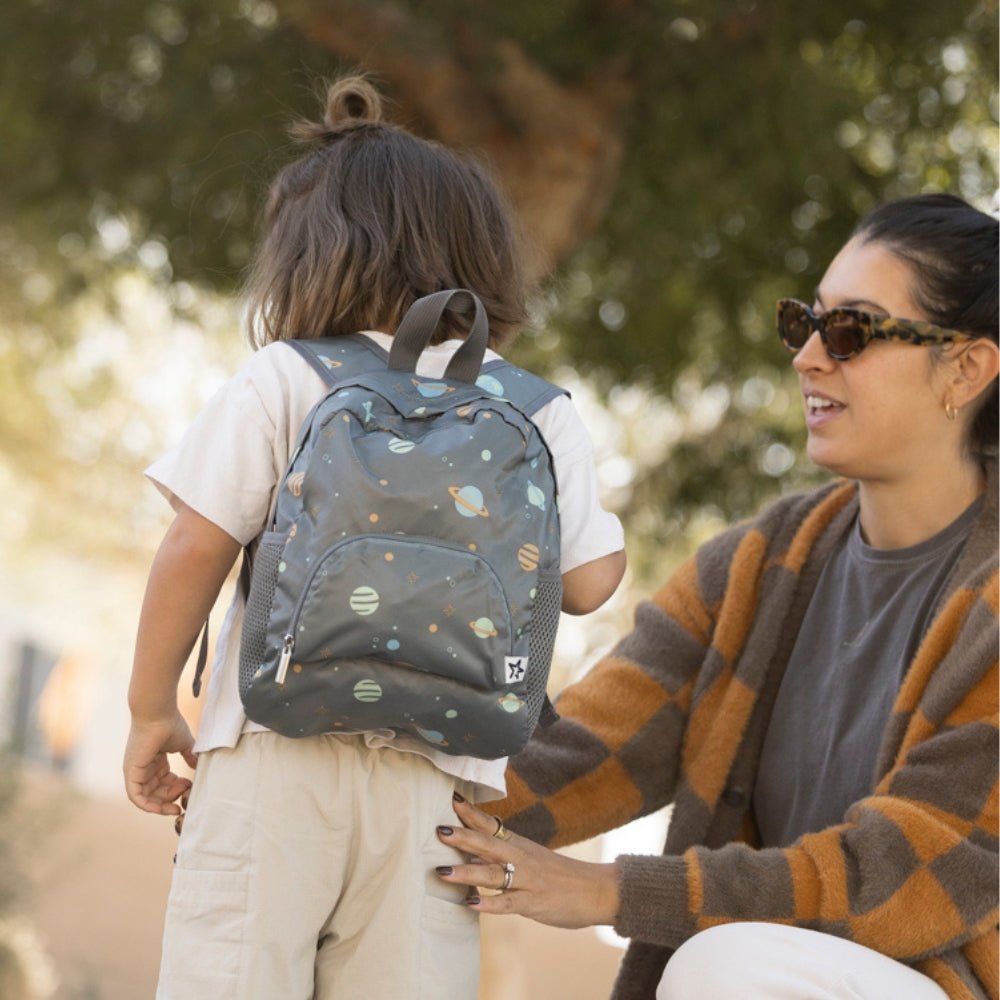 Tiny Twinkle - Mess - Proof Toddler Lightweight Backpack - Waterproof Closure & Easy Fold - Up Pouch - Multi Colours Available