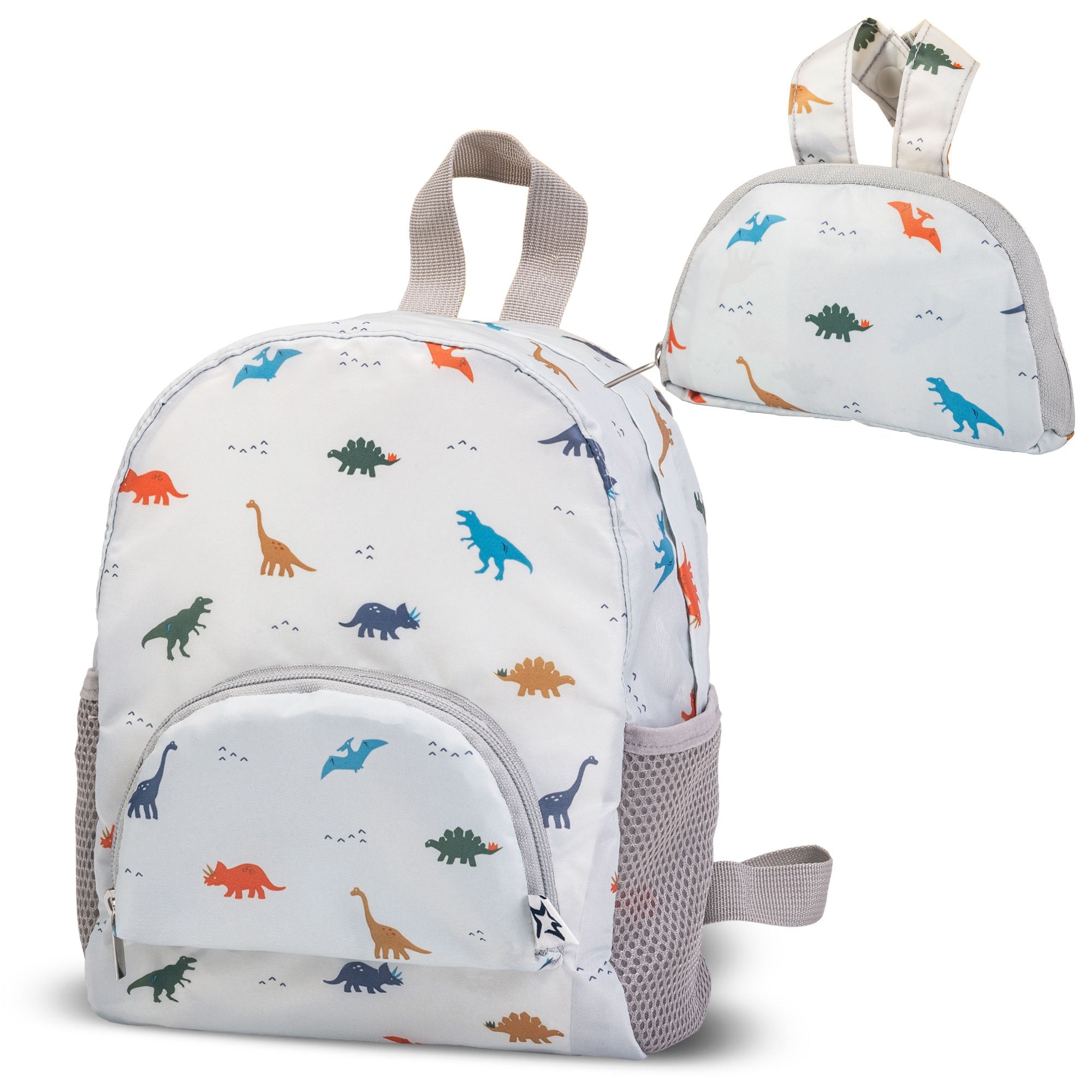 Tiny Twinkle - Mess - Proof Toddler Lightweight Backpack - Waterproof Closure & Easy Fold - Up Pouch - Multi Colours Available