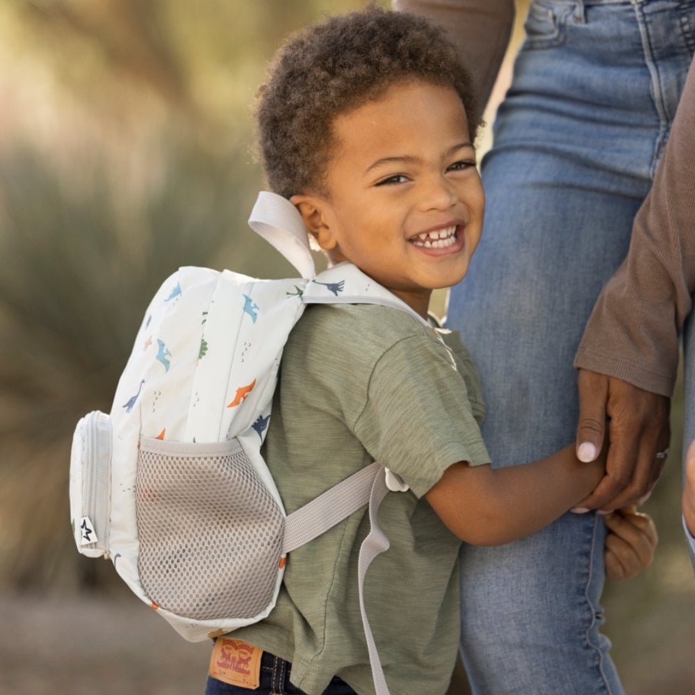 Tiny Twinkle - Mess - Proof Toddler Lightweight Backpack - Waterproof Closure & Easy Fold - Up Pouch - Multi Colours Available