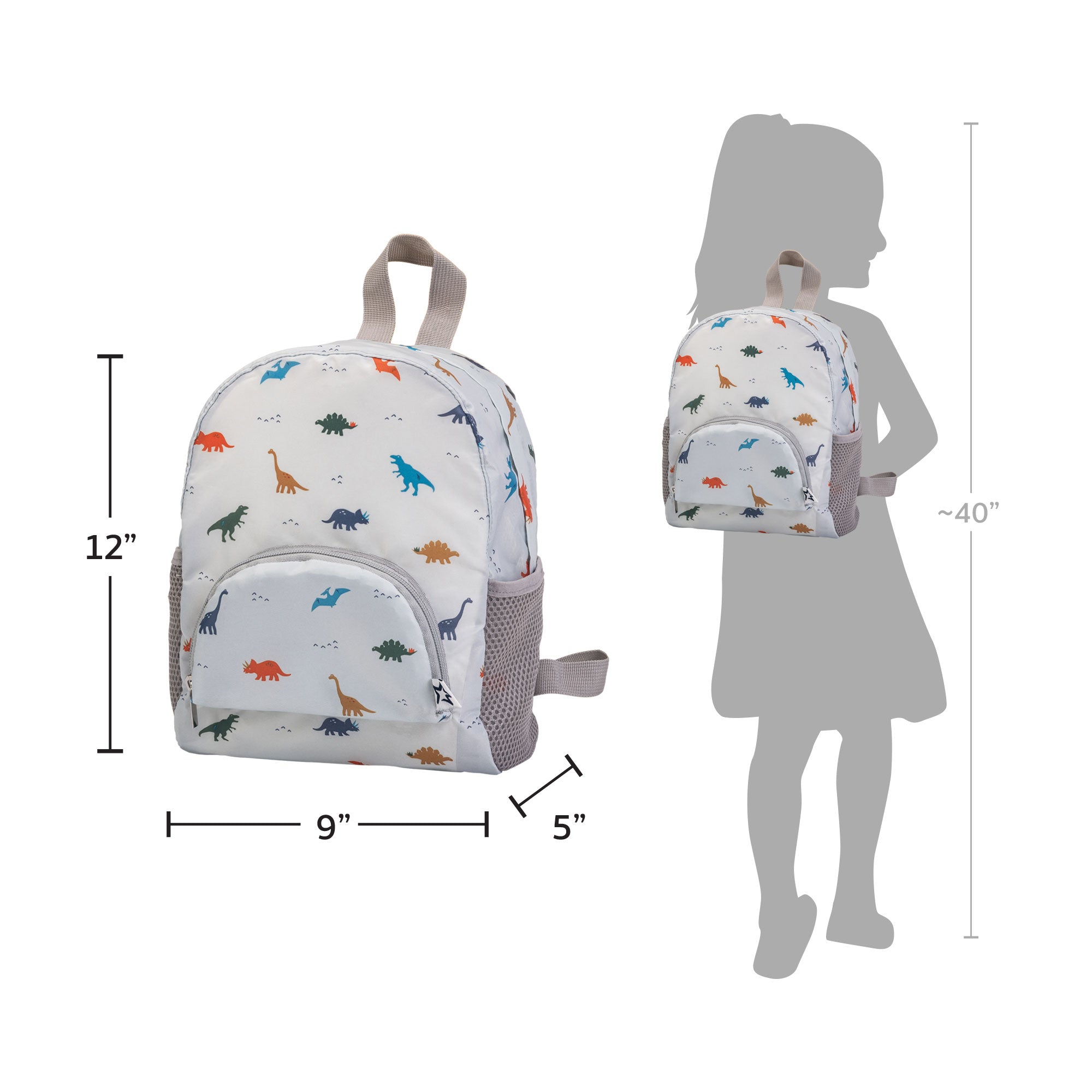 Tiny Twinkle - Mess - Proof Toddler Lightweight Backpack - Waterproof Closure & Easy Fold - Up Pouch - Multi Colours Available
