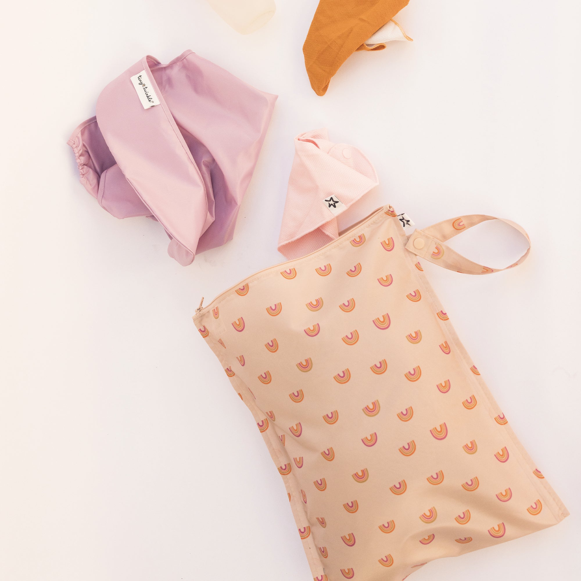 Tiny Twinkle - Mess - Proof Wet Bag 2 Pack - Boho Rainbow
