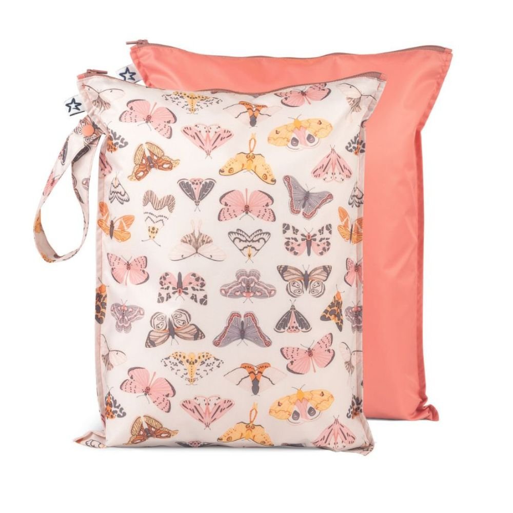 Tiny Twinkle - Mess - Proof Wet Bag 2 Pack - Flutter