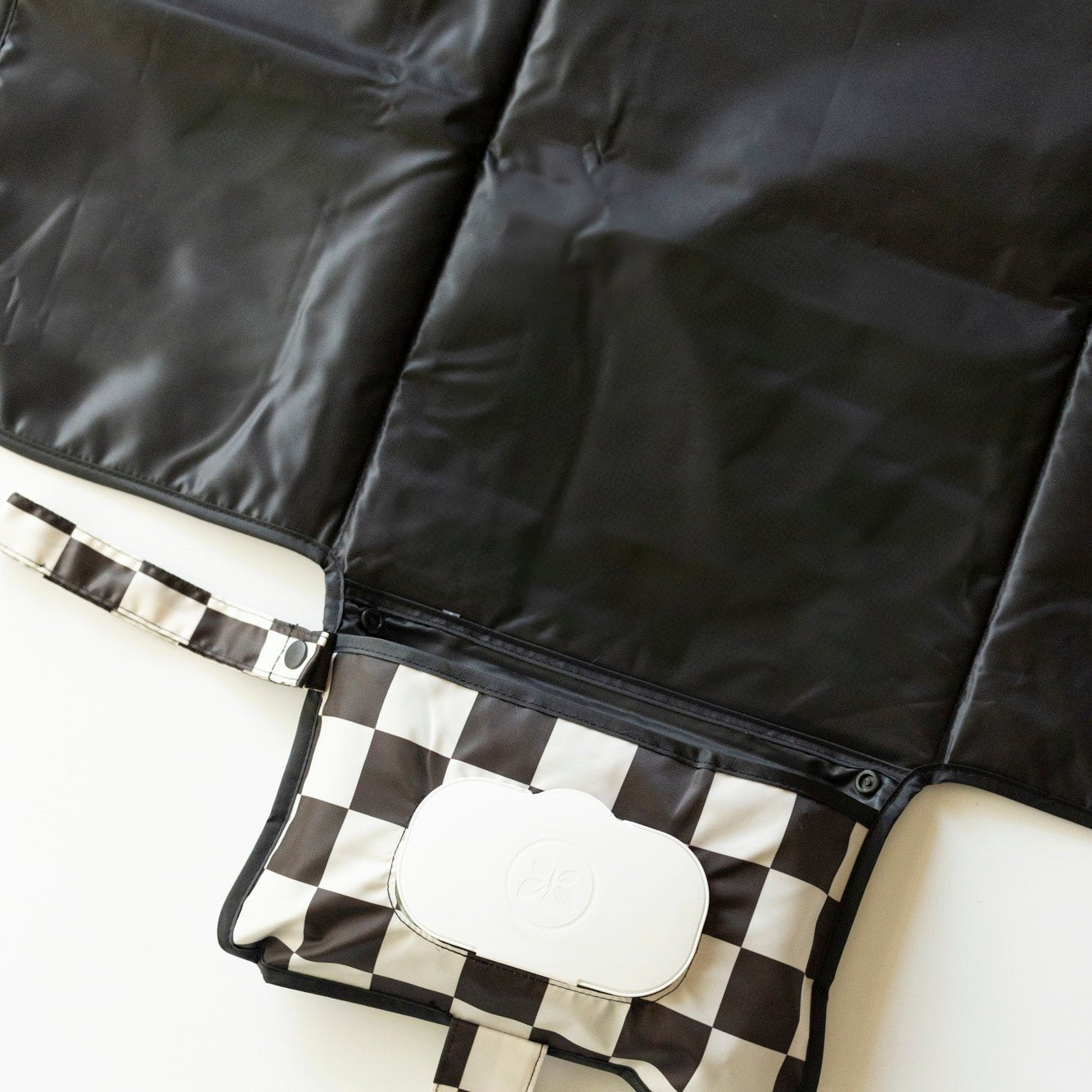 Tiny Twinkle - Portable Diaper Changing Pad - Black Checkers