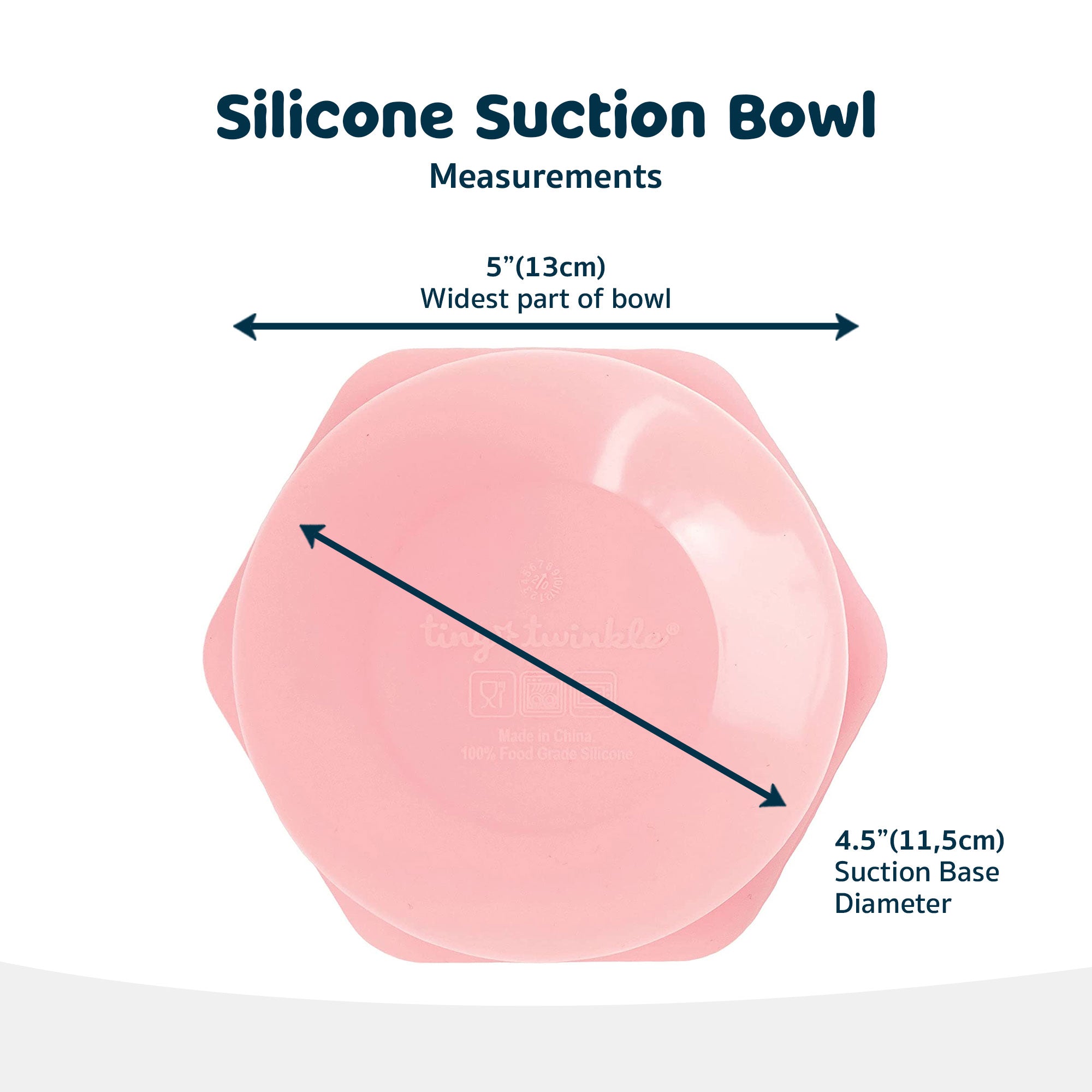 Tiny Twinkle - Silicone Suction Bowl and Lid Set - Rose