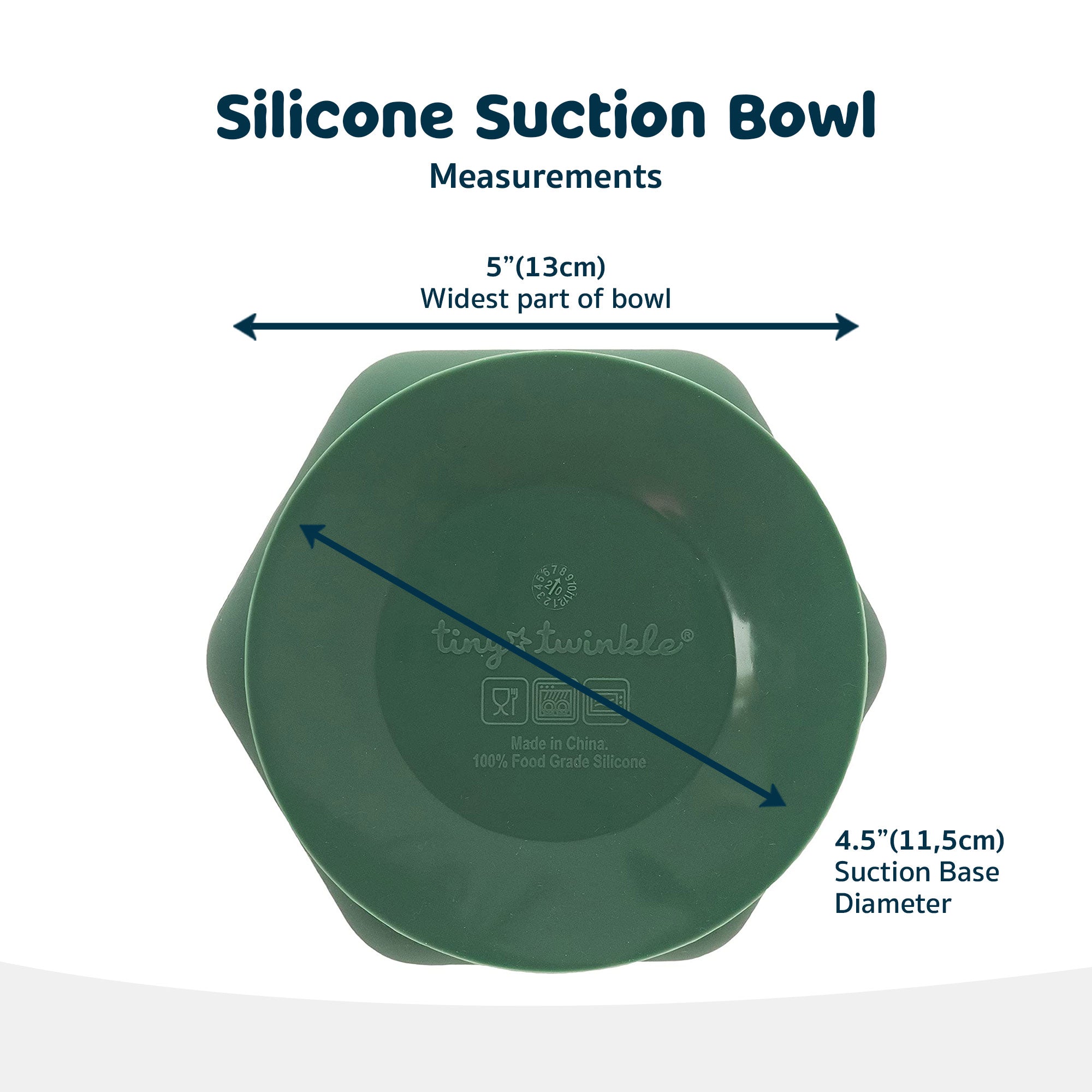 Tiny Twinkle - Silicone Suction Bowl - Olive Green