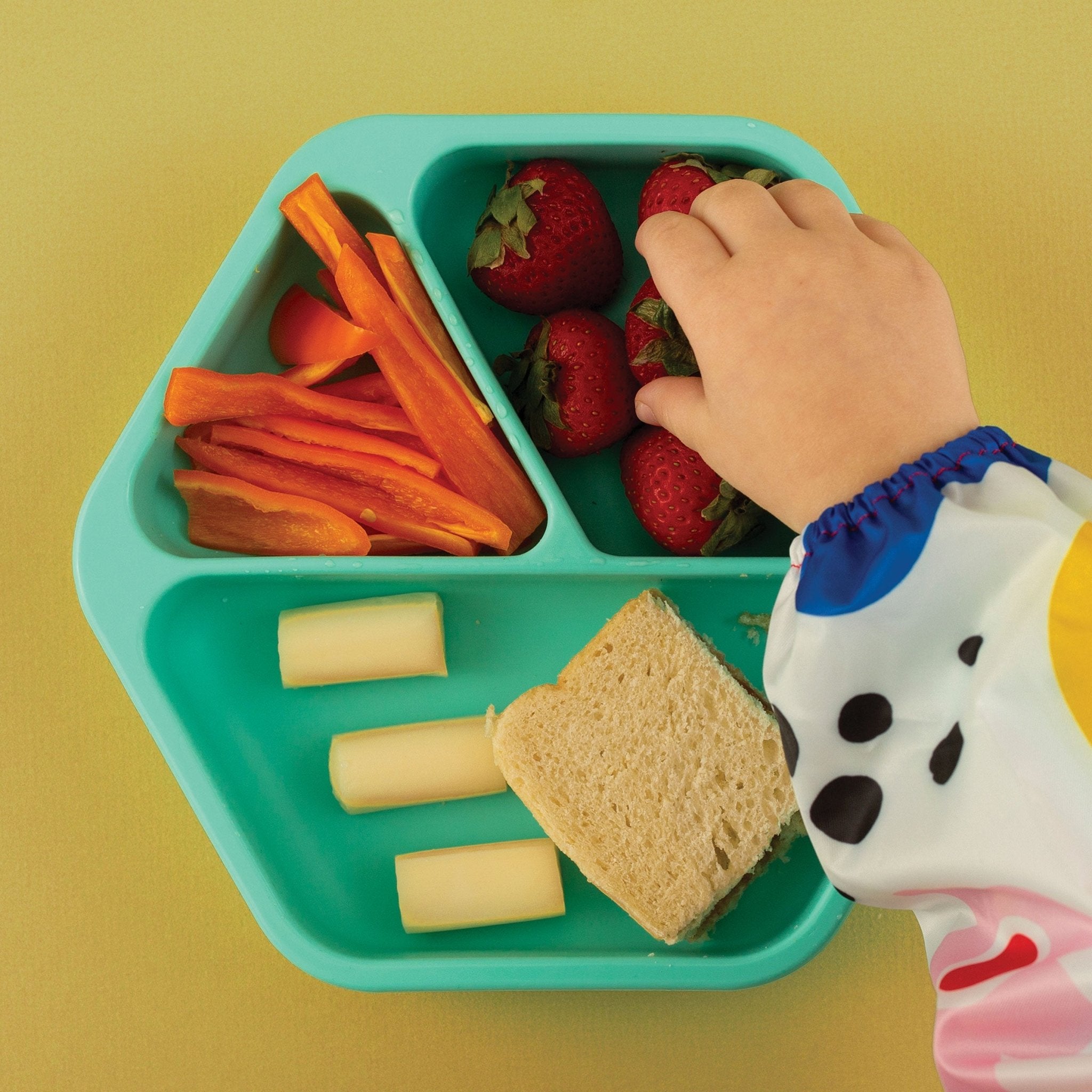 Tiny Twinkle - Silicone Suction Plate and Lid Set - Mint