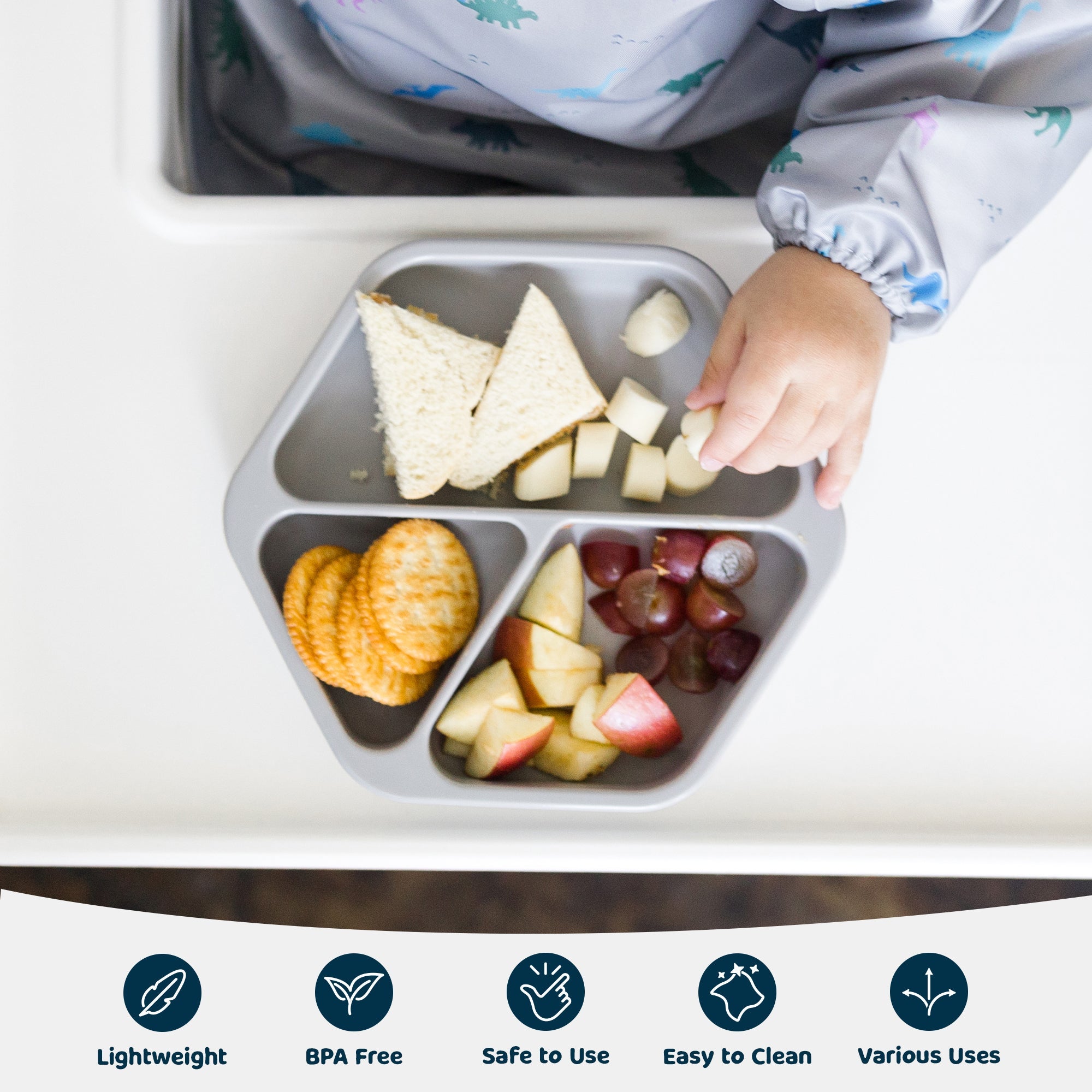 Tiny Twinkle - Silicone Suction Plate - Grey