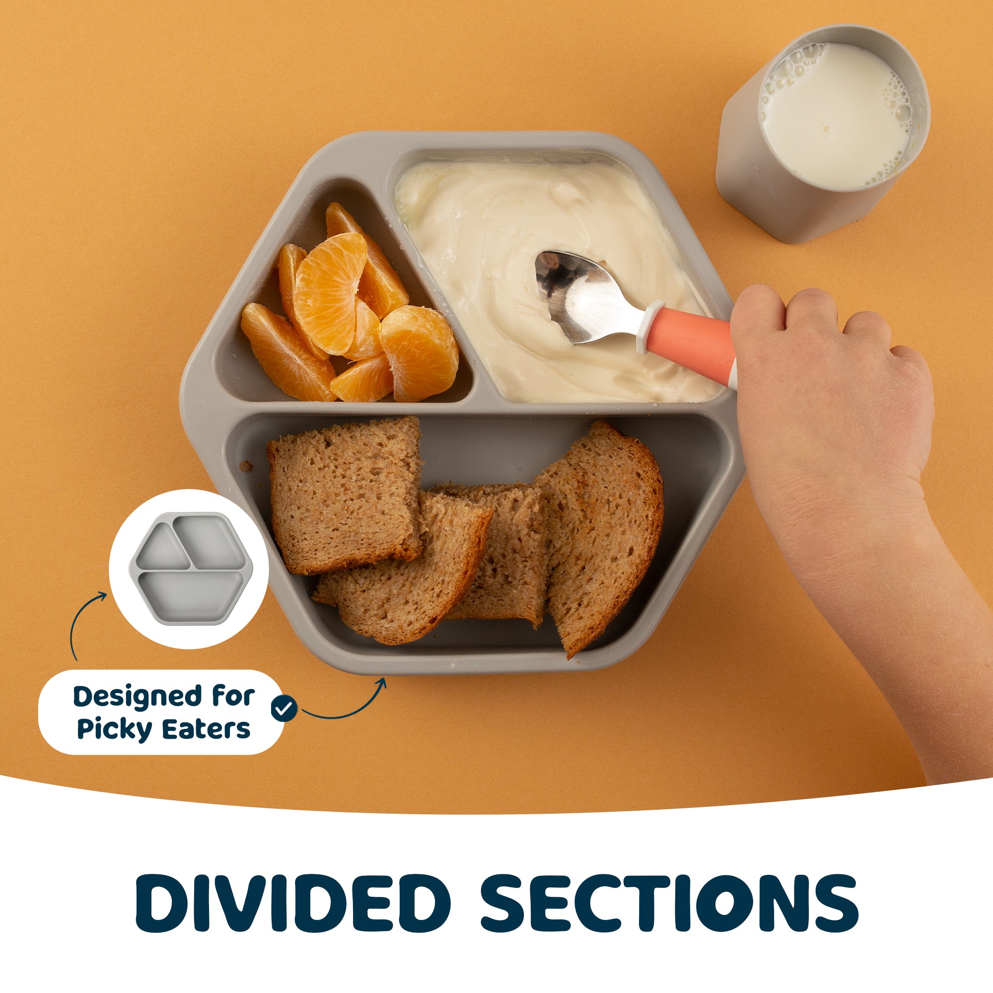 Tiny Twinkle - Silicone Suction Plate - Grey