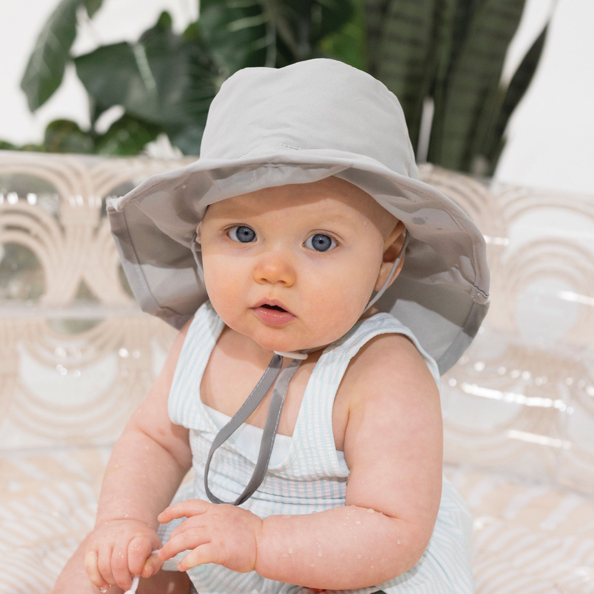 Tiny Twinkle - Sun Protection Flap Hat UPF 50+ - Gray
