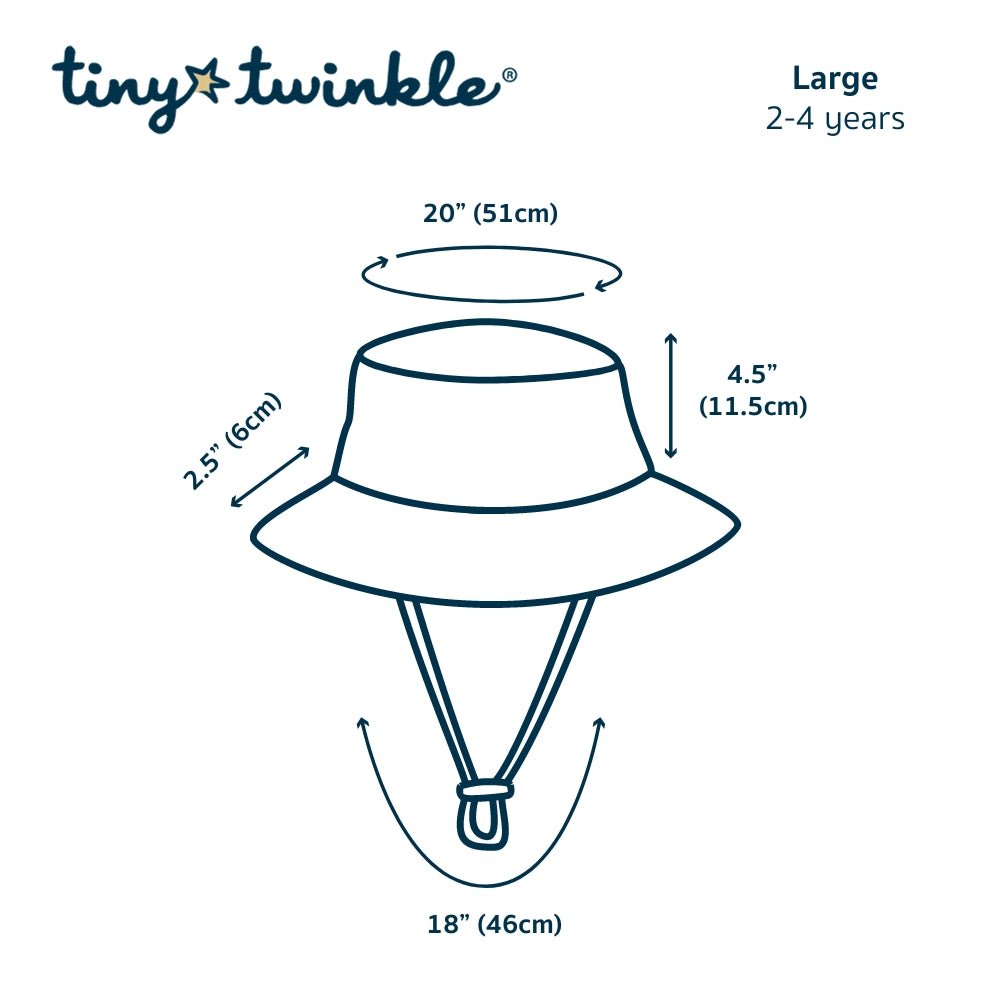 Tiny Twinkle - UPF 50+ Kids Sun Bucket Hat - Monstera