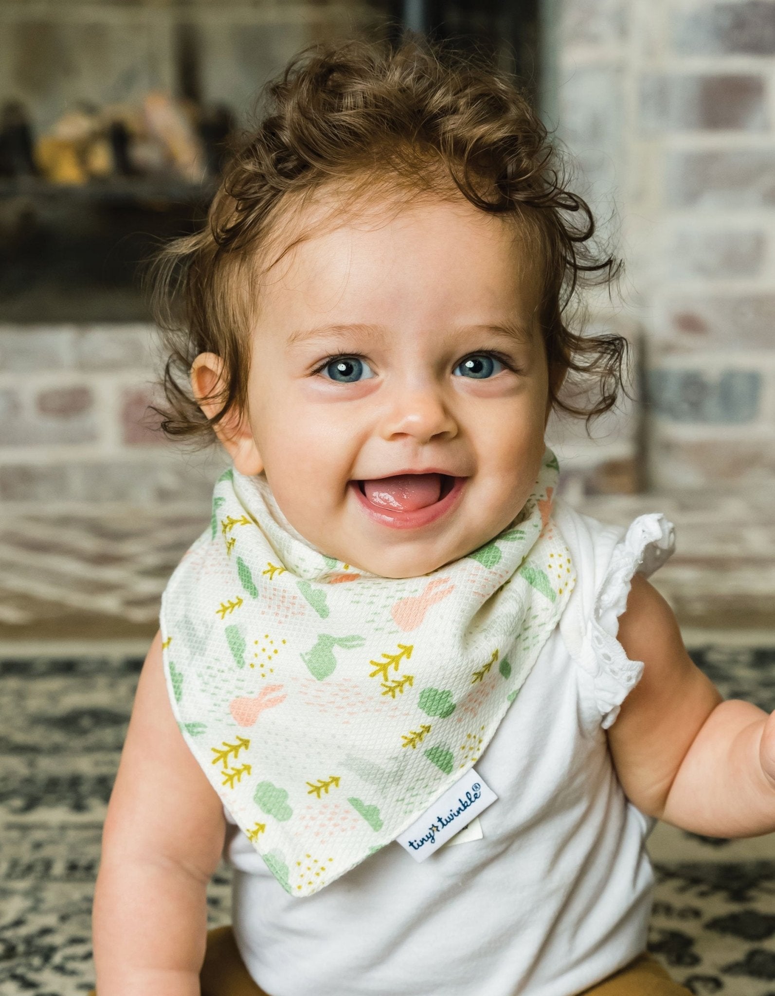 Tiny Twinkle - Kaffle® Bandana Bib - Blush Set of 2