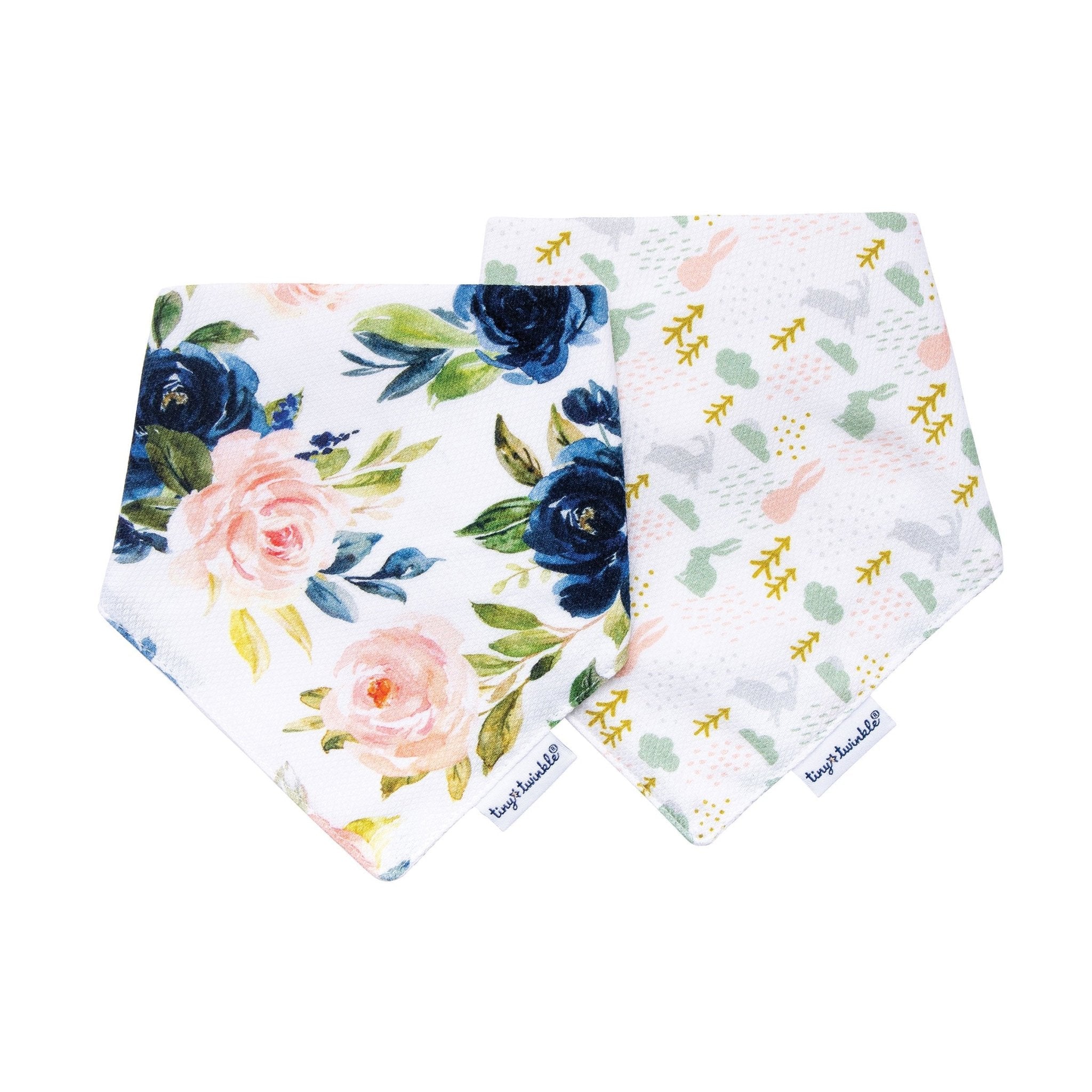 Tiny Twinkle - Kaffle® Bandana Bib - Blush Set of 2