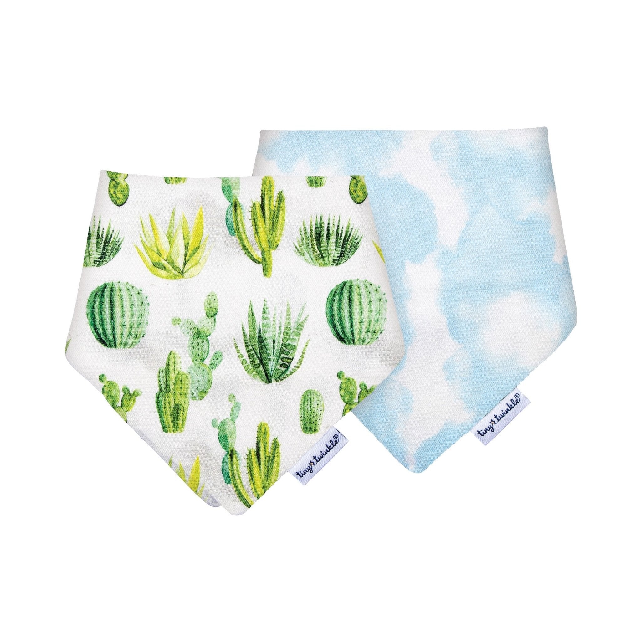 Tiny Twinkle - Kaffle® Bandana Bib - Cacti Set of 2