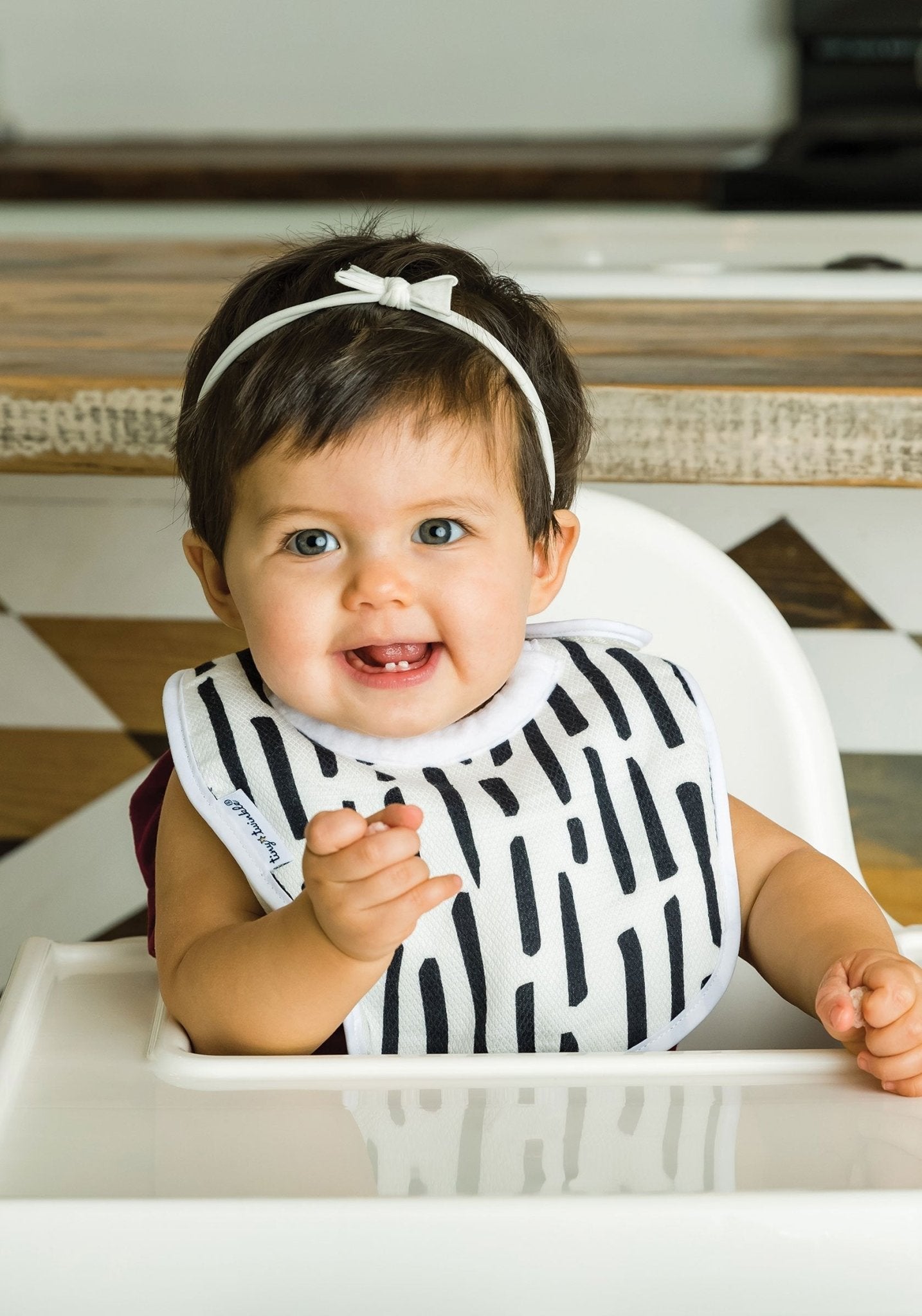 Tiny Twinkle - Kaffle® Feeder Bib - Black & White Set of 3