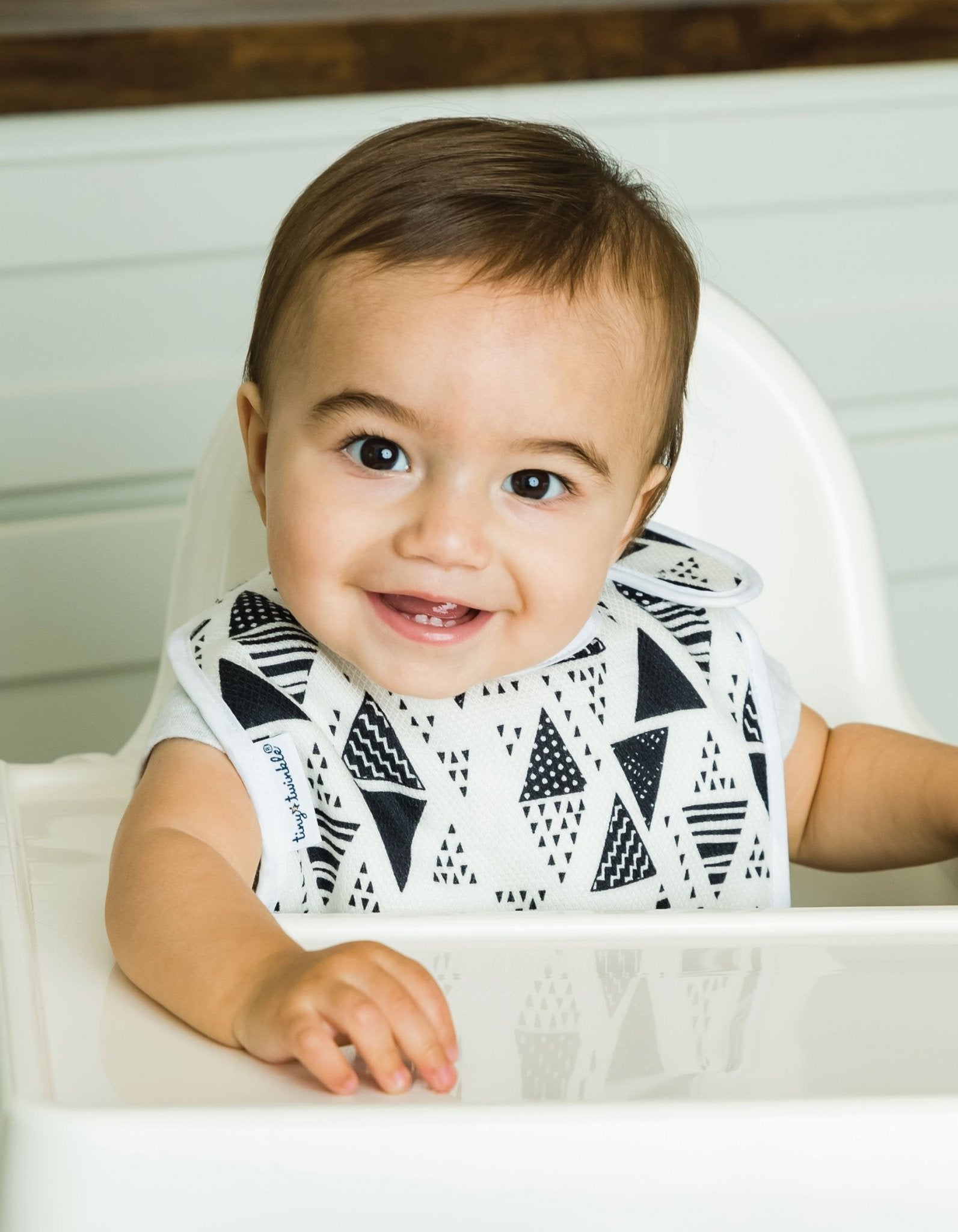 Tiny Twinkle - Kaffle® Feeder Bib - Black & White Set of 3