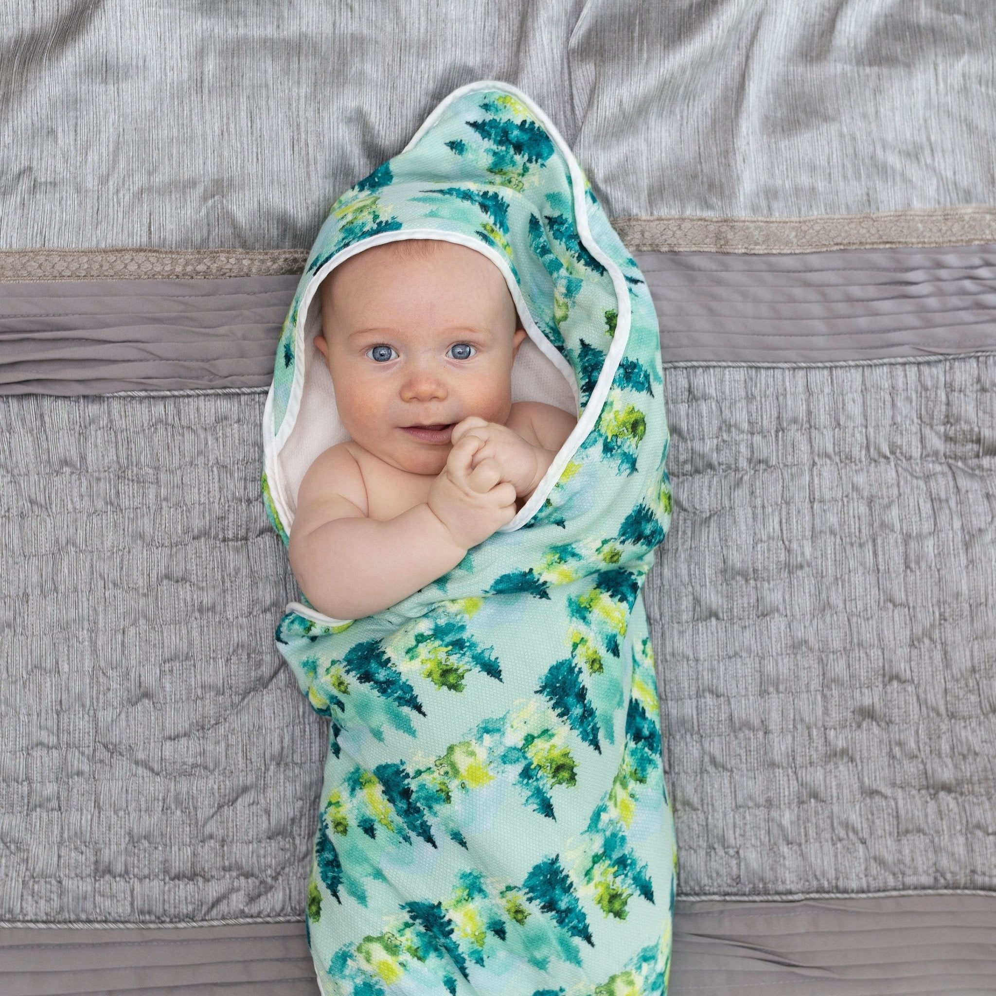 Tiny Twinkle - Kaffle® Hooded Towel and Washcloth Set - Forest
