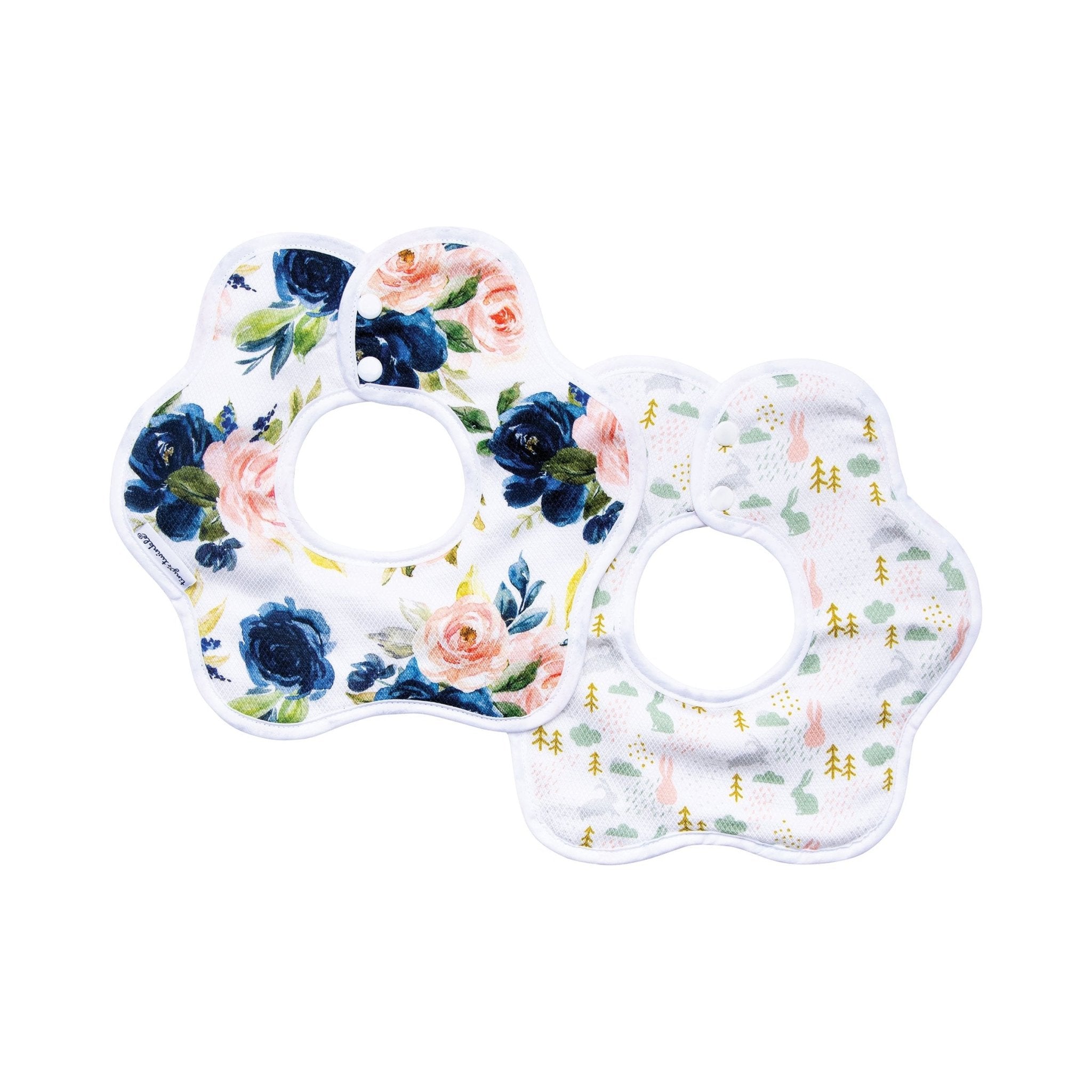 Tiny Twinkle - Kaffle® Roundabout Bib - Blush Set of 2