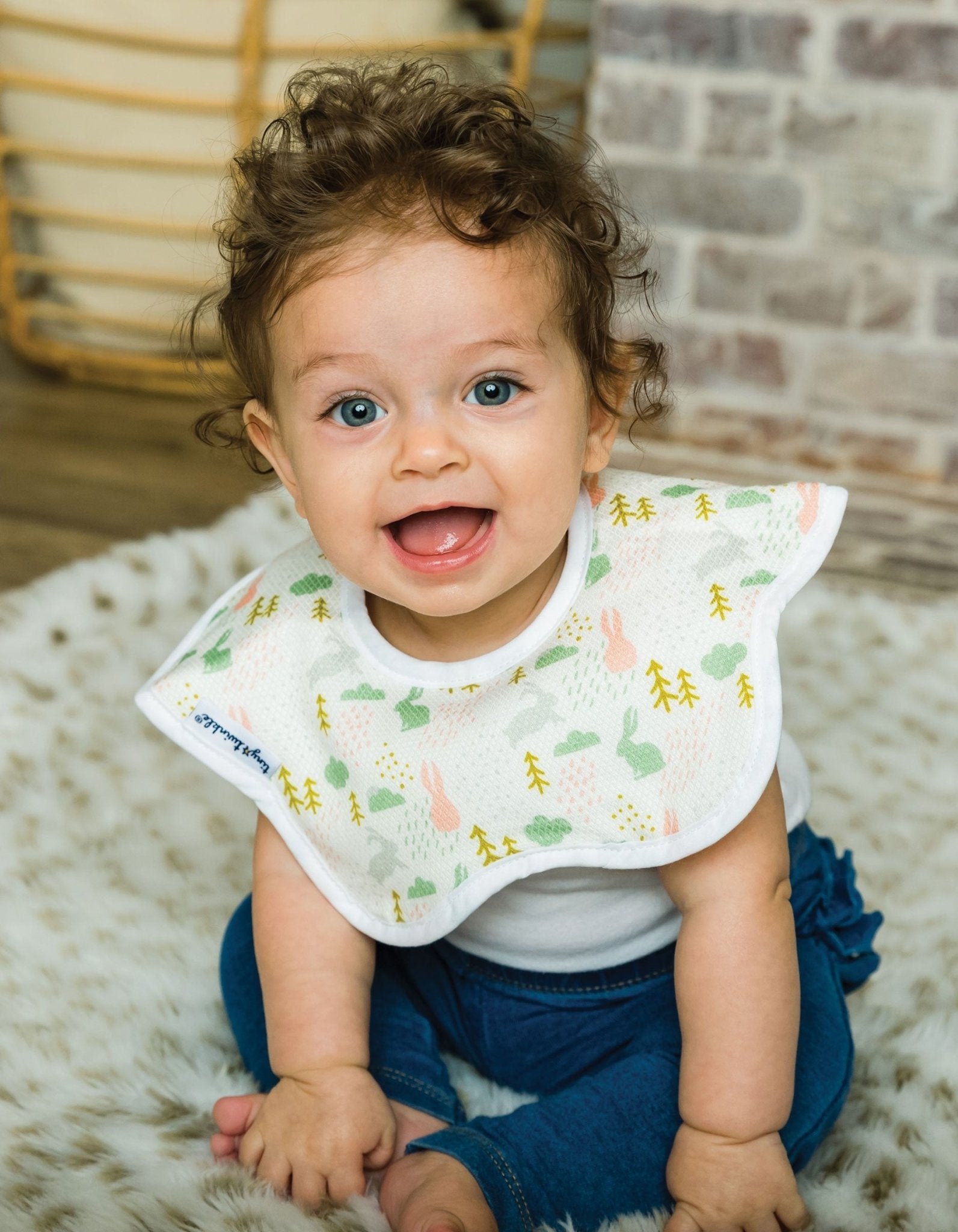 Tiny Twinkle - Kaffle® Roundabout Bib - Blush Set of 2