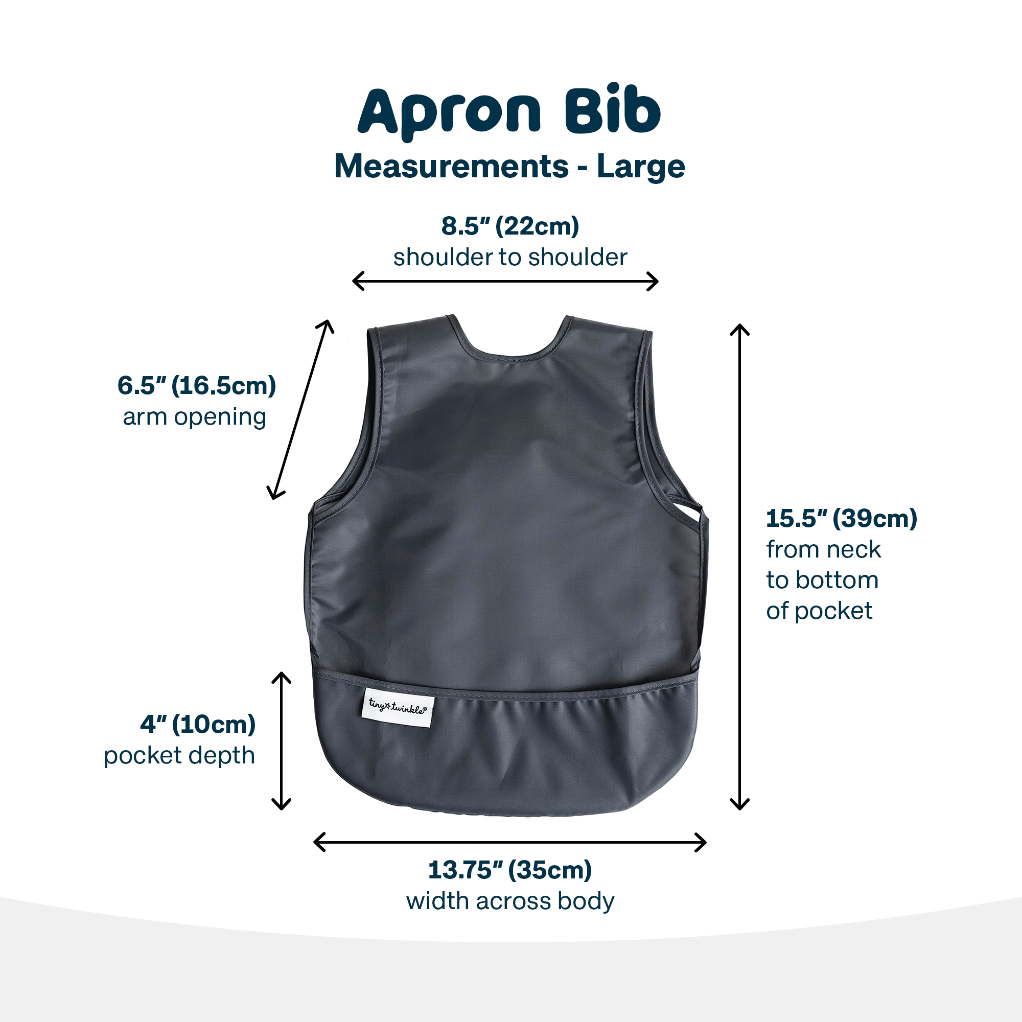 Tiny Twinkle - Mess - Proof Apron Bib 2 Pack - Sage, Charcoal